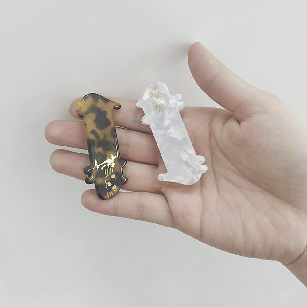 8Pcs Cute Kitty Hair Clips - Fashionable Cat Acrylic Hair Barrettes for Girls, Women, Teens & Students - Perfect for School, Parties & Daily Hair Accessories