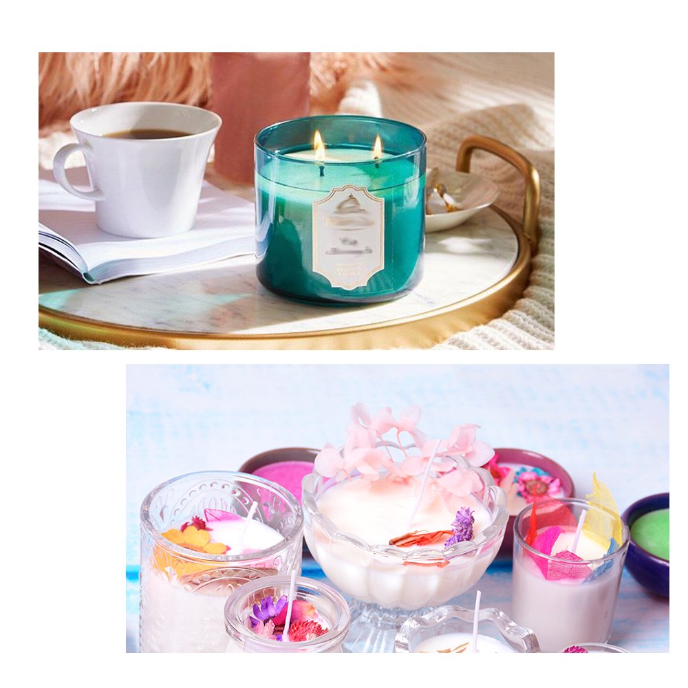 Hysagtek 300 Pcs Natural Cotton Candle Wicks - 9cm/3.5in, 15cm/6in & 20cm/8in Lengths - Low Smoke DIY Candle Making Supplies Kit for Home, Wedding & Aromatherapy Candles