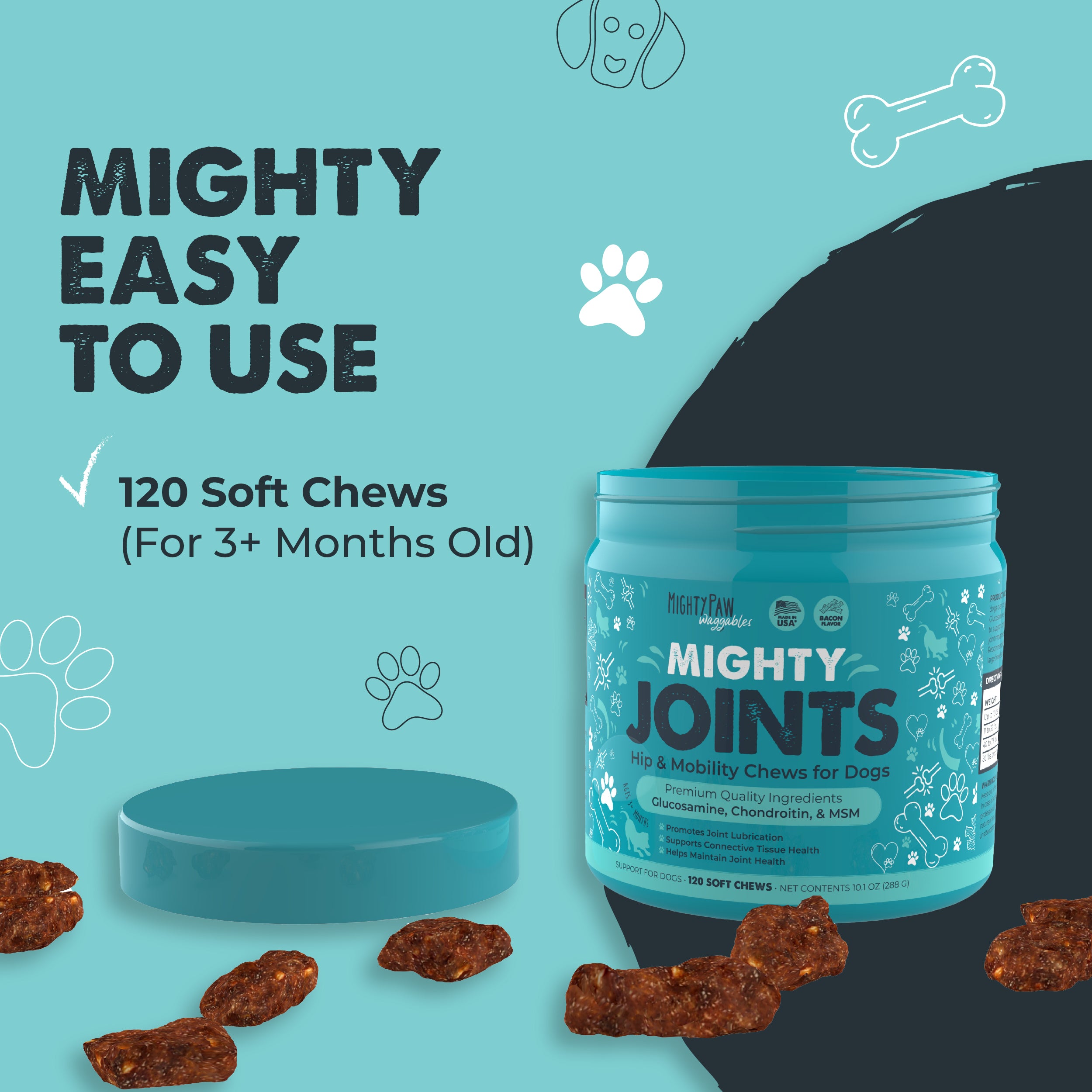 Mighty Joints: Advanced Hip & Mobility Supplement for Joint Support & Flexibility - Ideal for Athletes, Seniors & Active Lifestyles