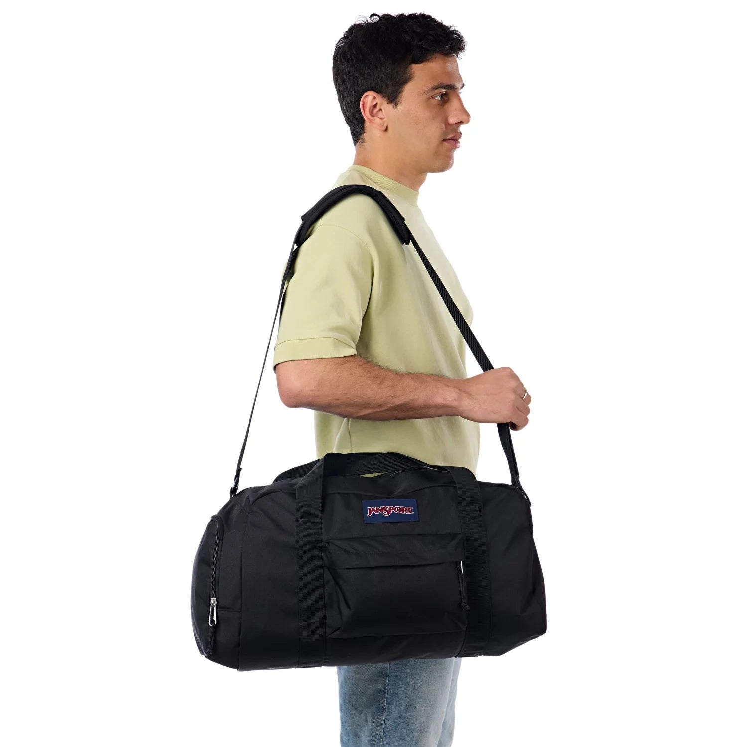 JanSport Weekender Medium Duffel Bag - Black | Durable Travel Duffel for Gym, Weekend Trips & Outdoor Adventures