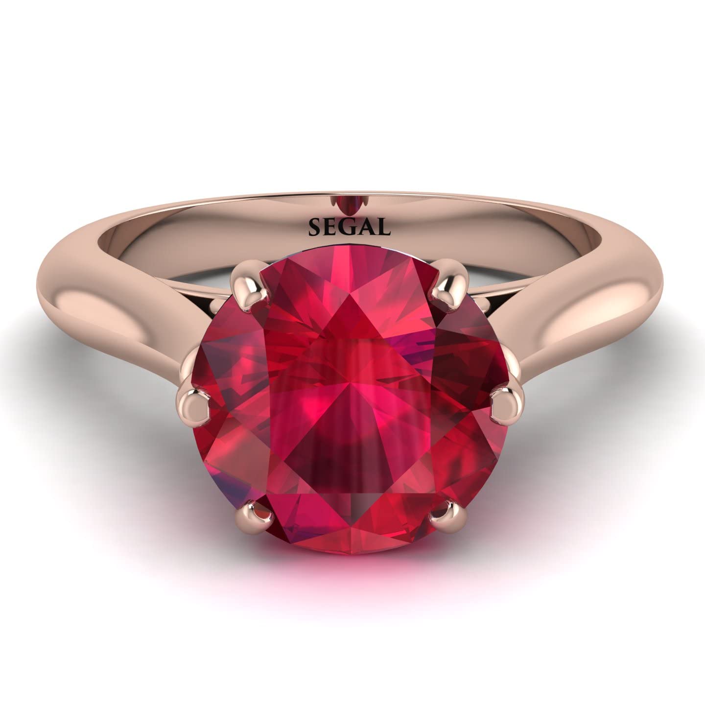 14K-18K Rose Gold Halo Engagement Ring with Lab-Created Ruby - Elegant Promise Ring for Women | Perfect for Proposals, Anniversaries & Special Occasions