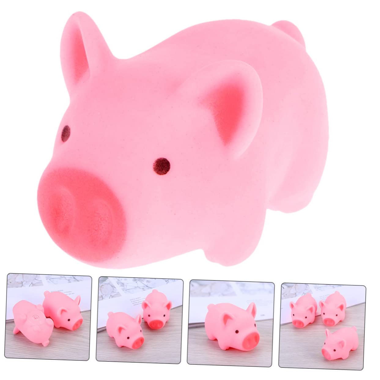 HEMOTON 40 Pcs Cute Pig Shaped Squeaky Bath Toys - Fun Pool Float Toys for Kids, Durable Plastic Water Play Toys for Toddlers & Babies - Perfect for Bathtime, Swimming Pools & Outdoor Water Activities