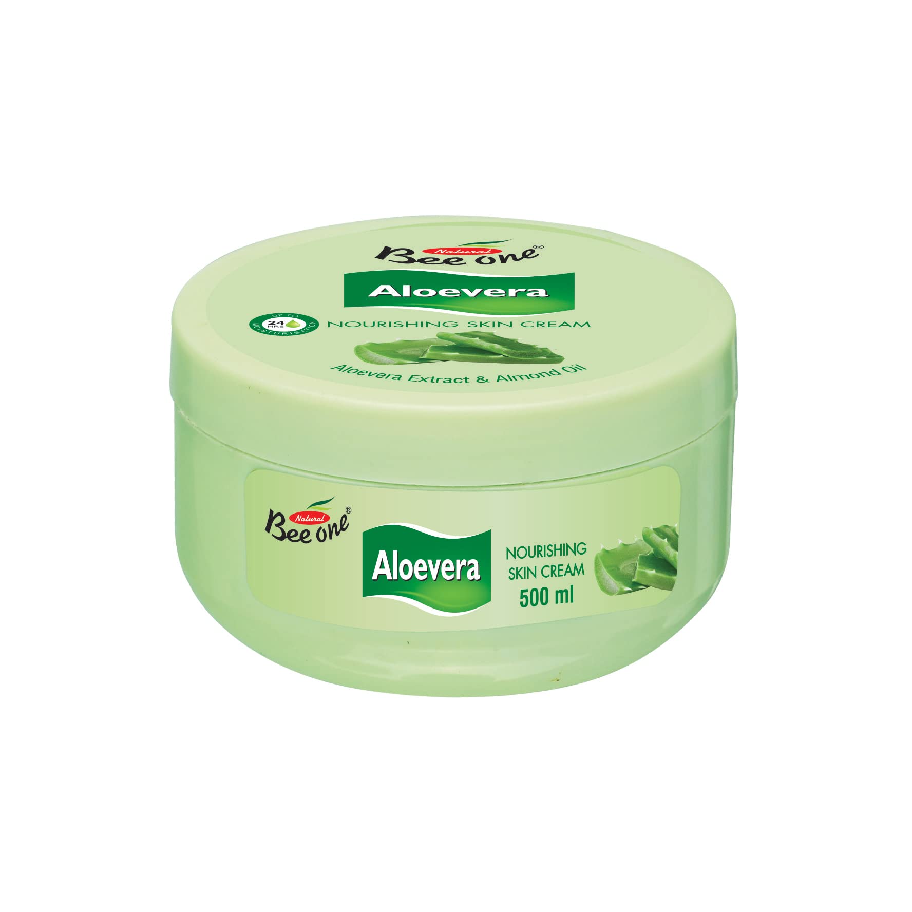BEE ONE Aloe Vera Massage Cream 500ml - Skin Brightening & Fairness Cream for Women & Men | Daily Moisturizing Day Cream for Face, Body & Hands | Hydrating & Nourishing for Dry Skin Care Routine