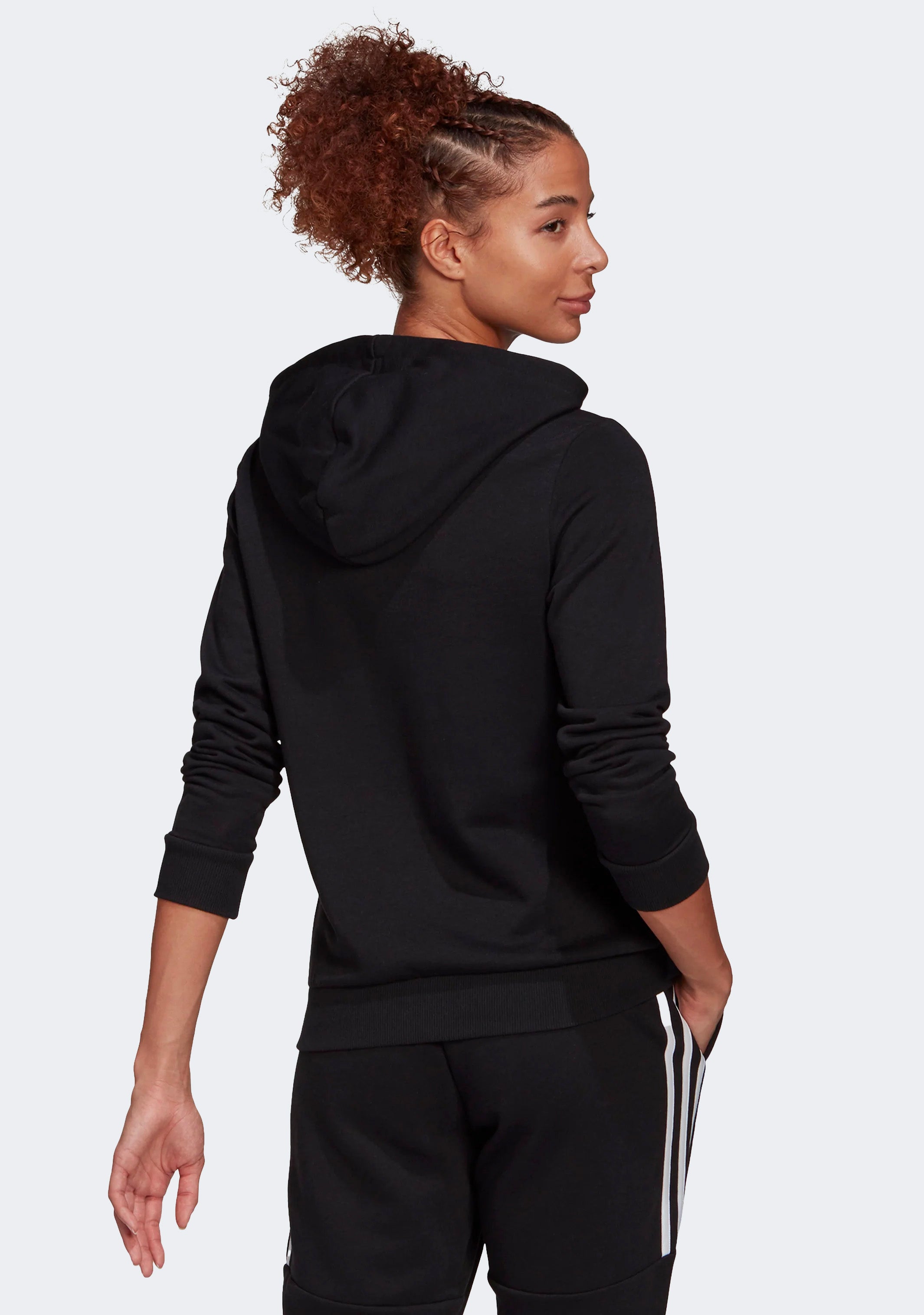 Adidas Women's Essentials Relaxed Fit Logo Hoodie - Soft Fleece Pullover for Casual Wear, Gym & Lounge - Perfect for Everyday Comfort & Street Style