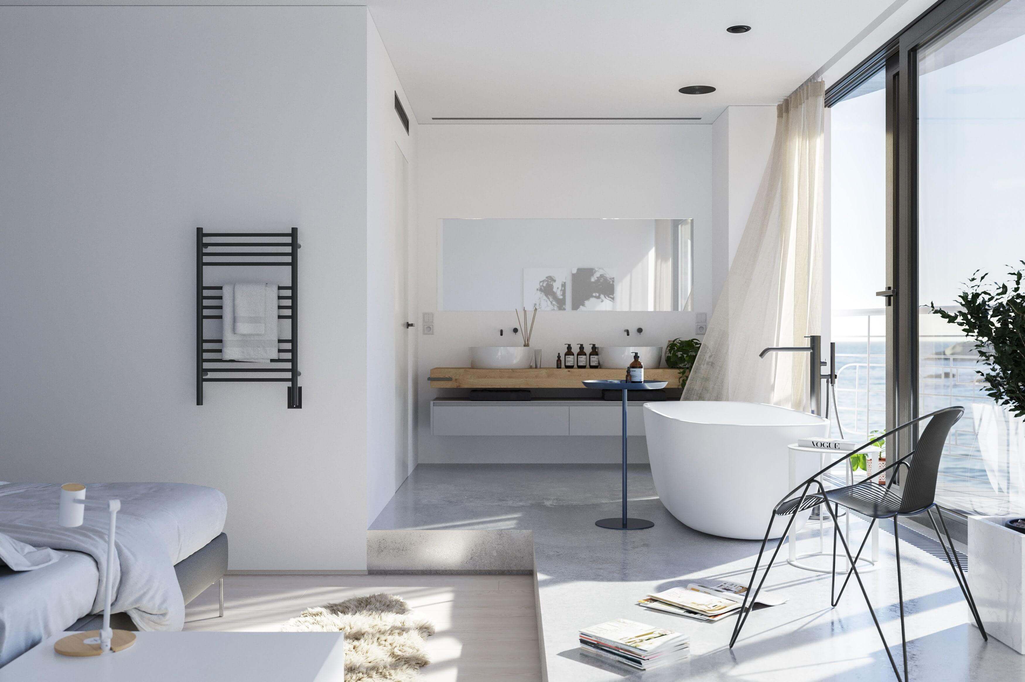 Amba Jeeves C Straight Hardwired Towel Warmer - 20.5