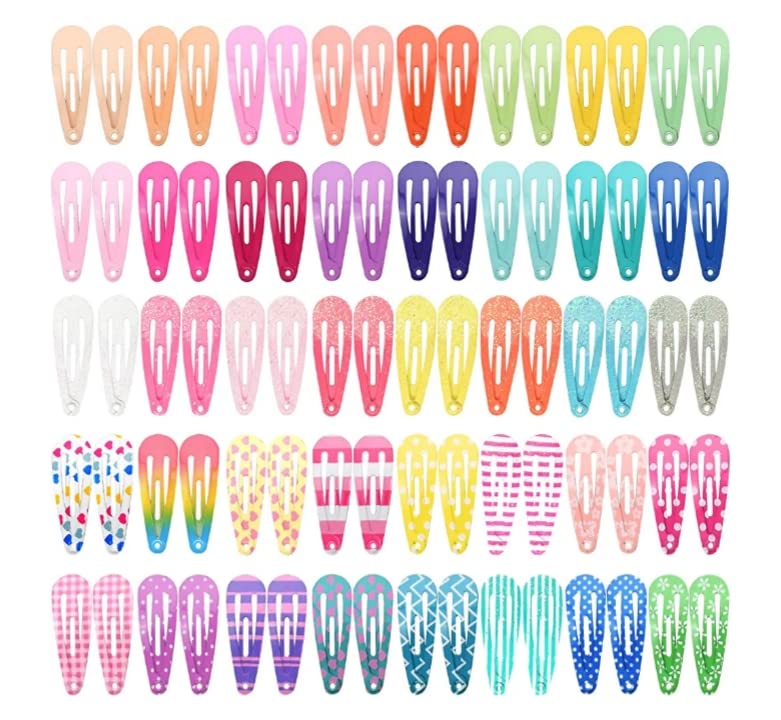 Toddler Hair Clips for Girls - 10 Pack Cute Mini Snap Barrettes with Metal Clasps for Fine Baby Hair | Colorful Small Hair Accessories for Kids | Perfect for School, Parties & Daily Styling