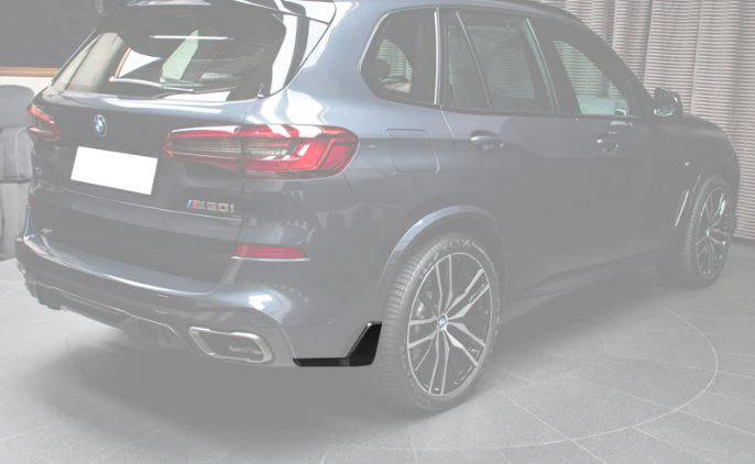 BMW G05 X5 Rear Bumper Lip Spoiler (2019-2023) - MP Style Gloss Black ABS Diffuser - Enhance Your SUV's Sporty Look for Street & Show Car Scenes