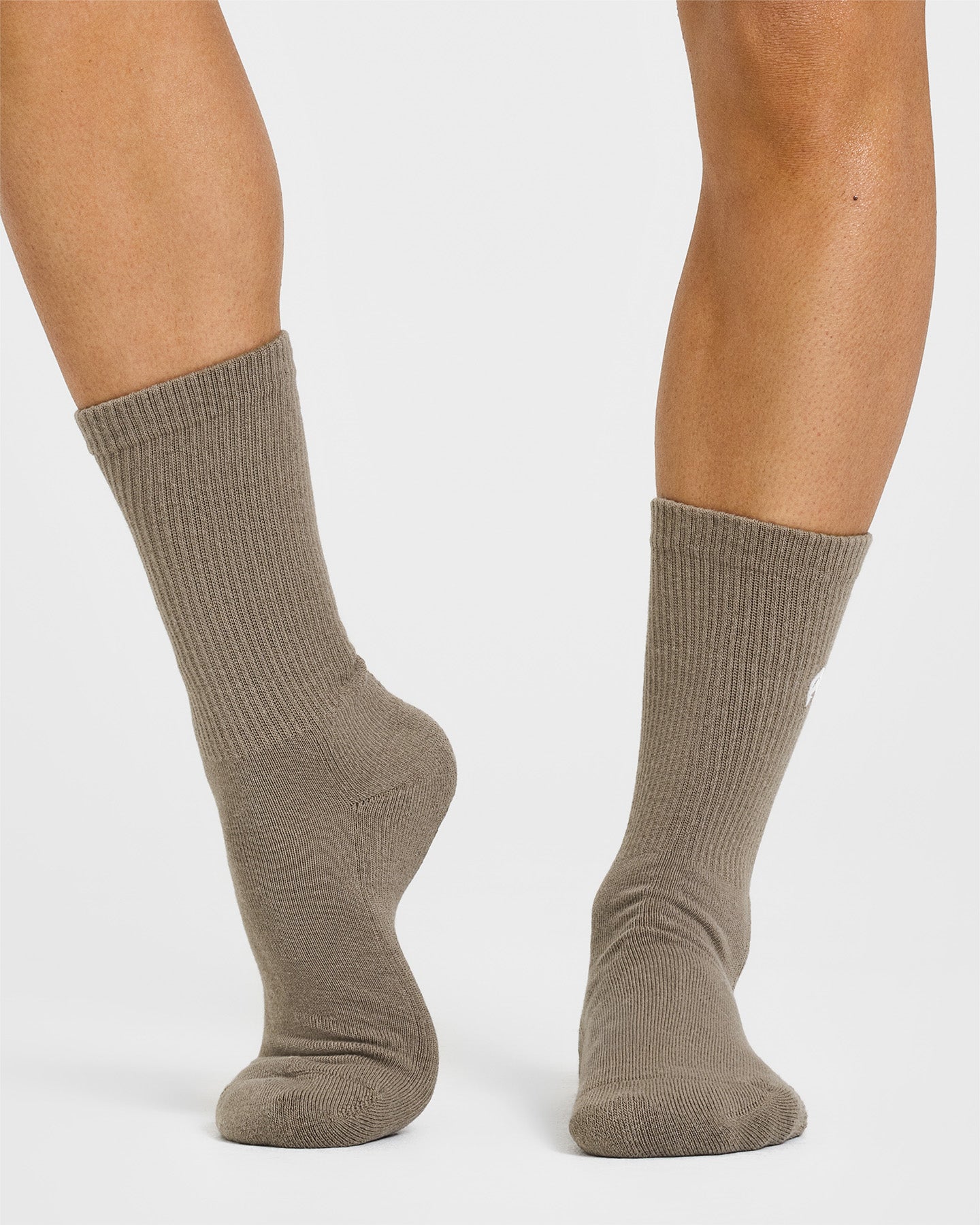 All Day Crew Socks 1 Pack - Moss Brown Comfortable Cotton Socks for Men & Women | Perfect for Work, Sports & Everyday Wear