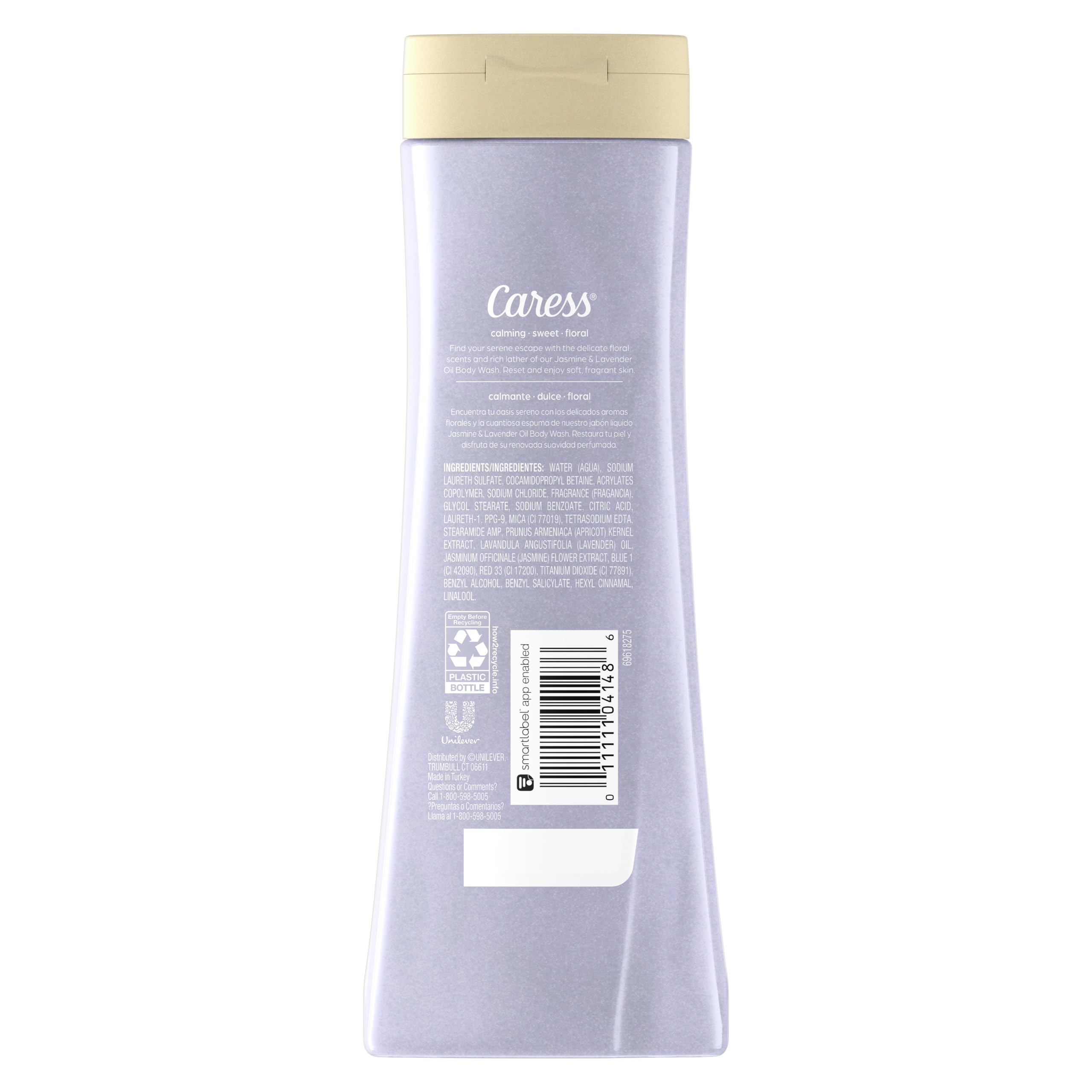 Caress Jasmine & Lavender Oil Moisturizing Body Wash - Hydrating Shower Gel for Soft, Fragrant Skin - Relaxing Aromatherapy Liquid Soap - 20 Fl Oz (Pack of 2) - Perfect for Stress Relief & Nighttime Bath Routine