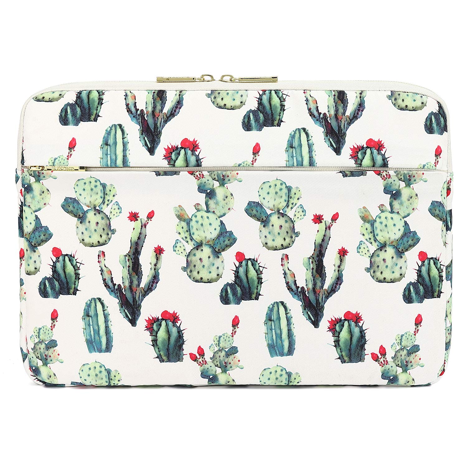 KAYOND 15-15.6 Inch Laptop Sleeve Case for MacBook Pro 15.4/16 & MacBook Air 15.4 - Water Resistant Shockproof Protective Bag with Cactus Design - Perfect for Travel, Office & School Use