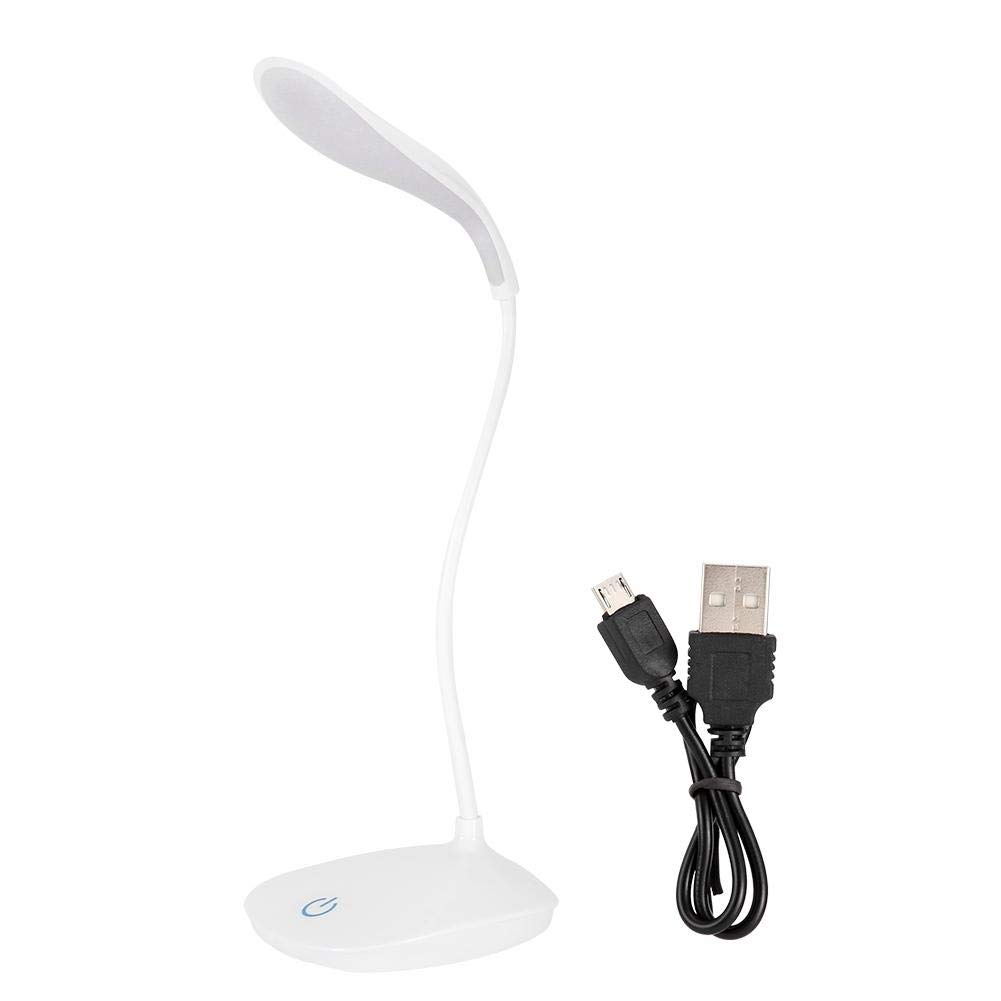 3-Level Dimmable LED Desk Lamp with Flexible Neck & USB Charging Port - Touch Control Reading Light for Office, Study, Bedroom Night Stand