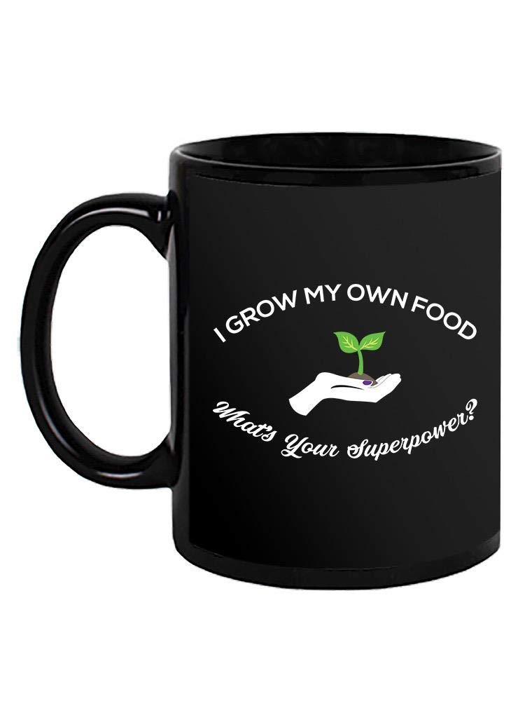 Smartprints I Grow My Own Food Mug - Eco-Friendly Ceramic Coffee Cup for Plant Lovers & Gardeners - Perfect for Home, Office & Gift Giving