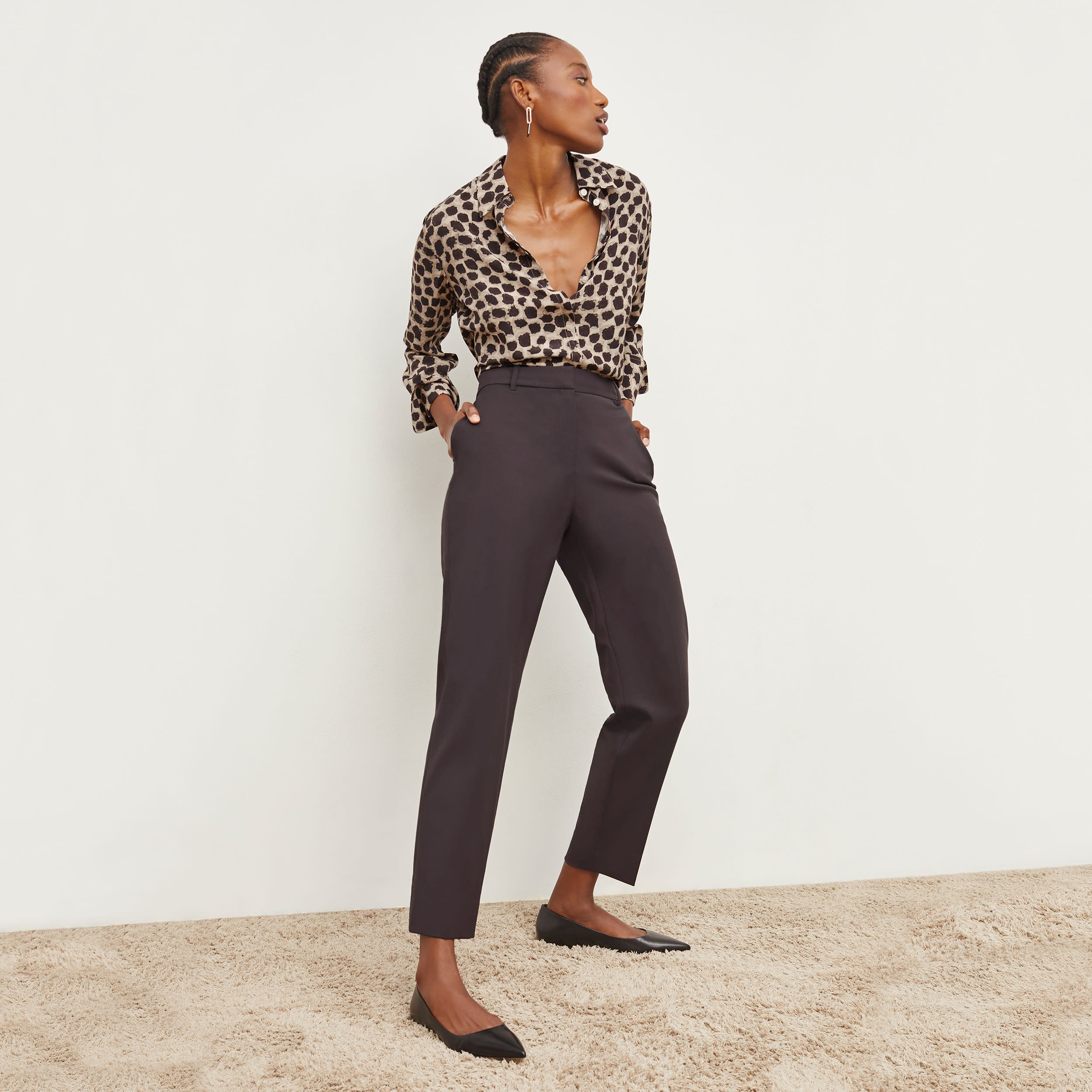 Mejia Washable Wool Twill Pants for Men - Comfortable Haze Gray Trousers for Office, Travel & Casual Wear