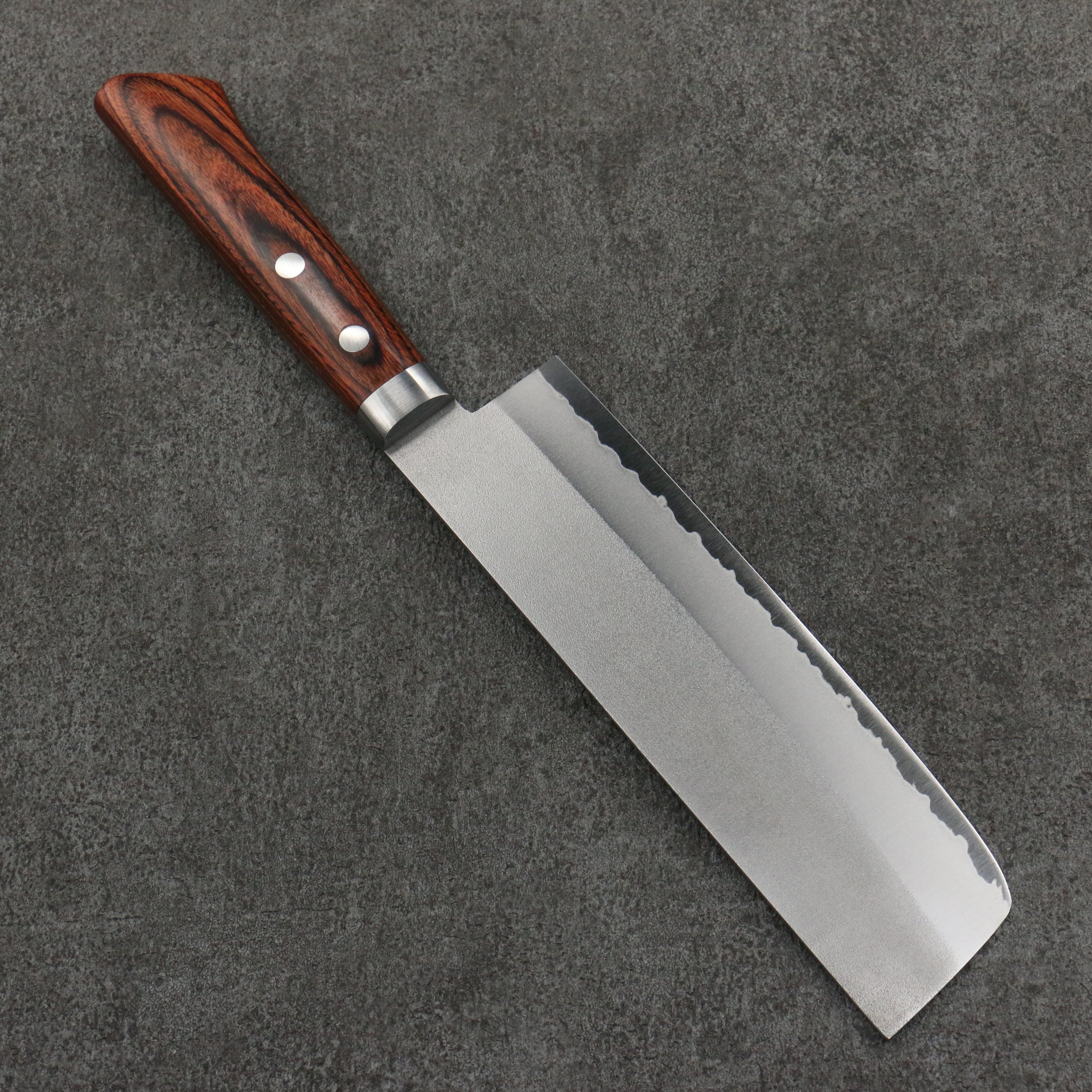 Kunihira VG1 Nashiji Usuba 165mm Japanese Chef Knife with Mahogany Handle - Perfect for Sushi, Vegetables & Precision Cutting