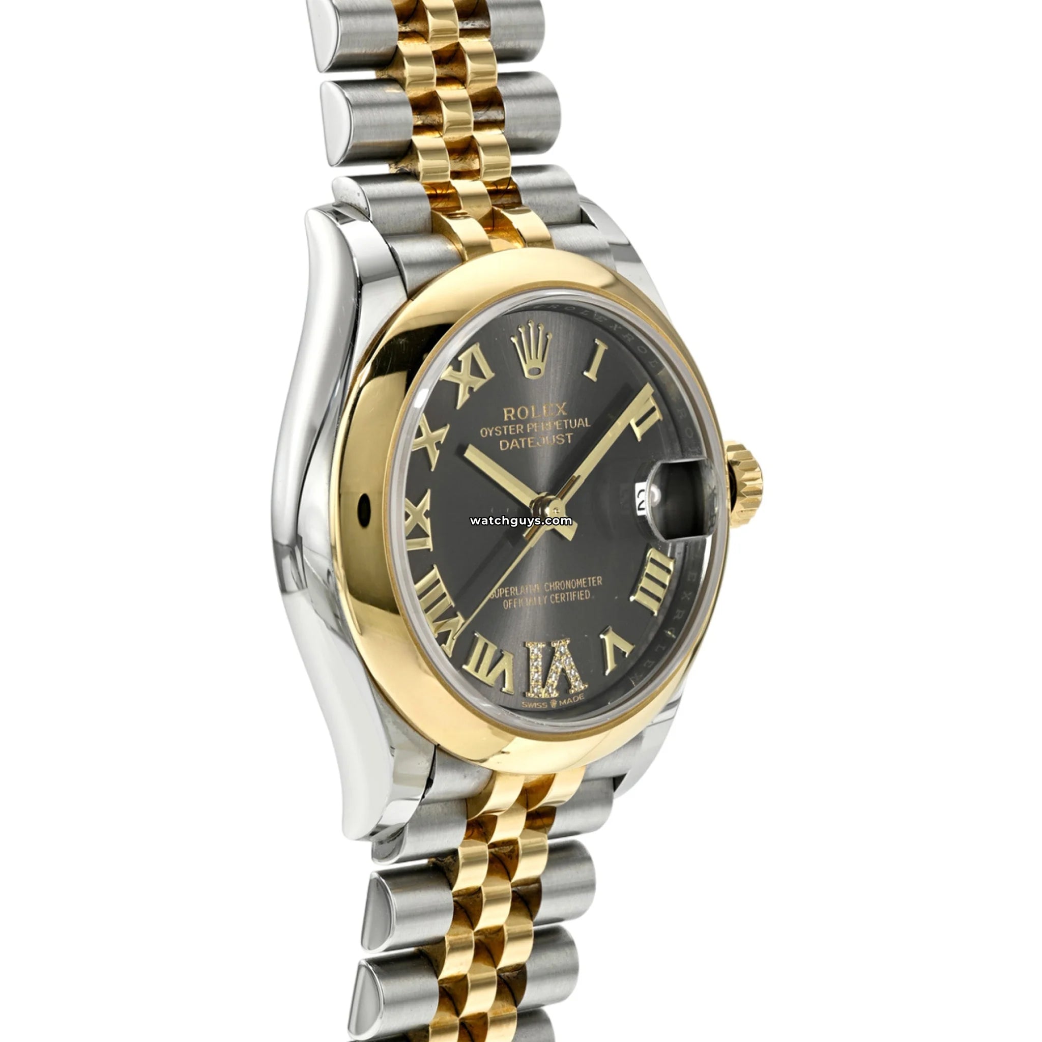 Authentic Rolex Datejust 278243 Women's Watch - Gray Dial, Roman Numerals, Jubilee Bracelet | Luxury Timepiece for Business, Formal Events & Special Occasions