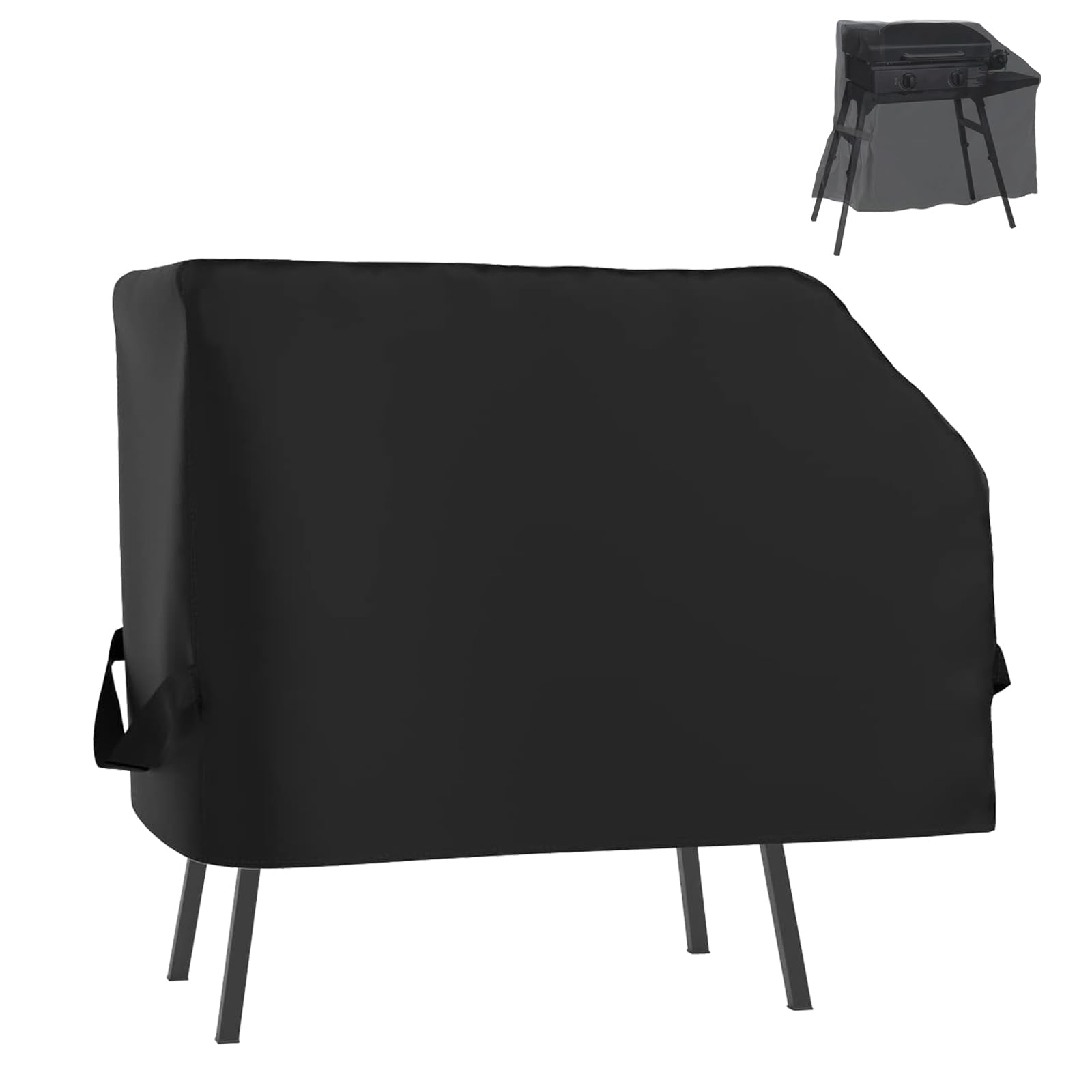 Heavy Duty 600D Polyester Grill Cover for Blackstone 17 & 22 Inch Griddles with Hood and Stand - Weatherproof Outdoor Cooking Accessory for Camping, Backyard BBQs, and Tailgating