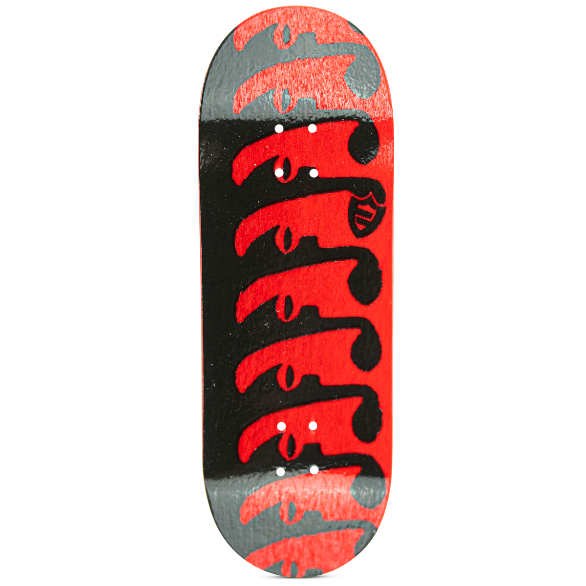 Blackriver Fingerboard Deck - Red Flatface Artificial Time Tech Deck for Finger Skateboarding - Perfect for Skaters, Collectors & Office Desk Fun