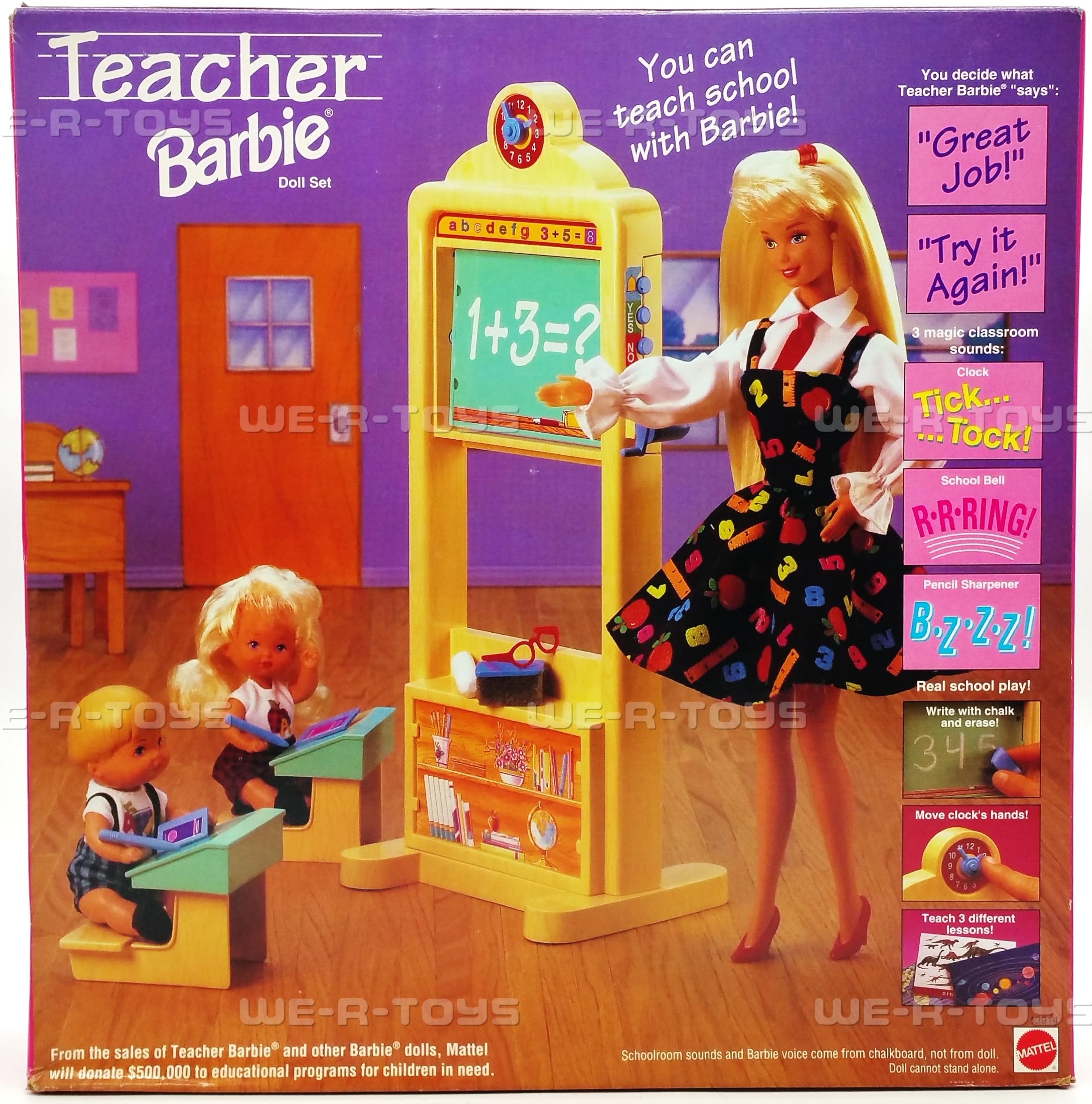 Vintage 1995 Barbie Teacher & Students Gift Set - Blonde Hair Edition - Perfect for Collectors, Playtime & Classroom Role Play