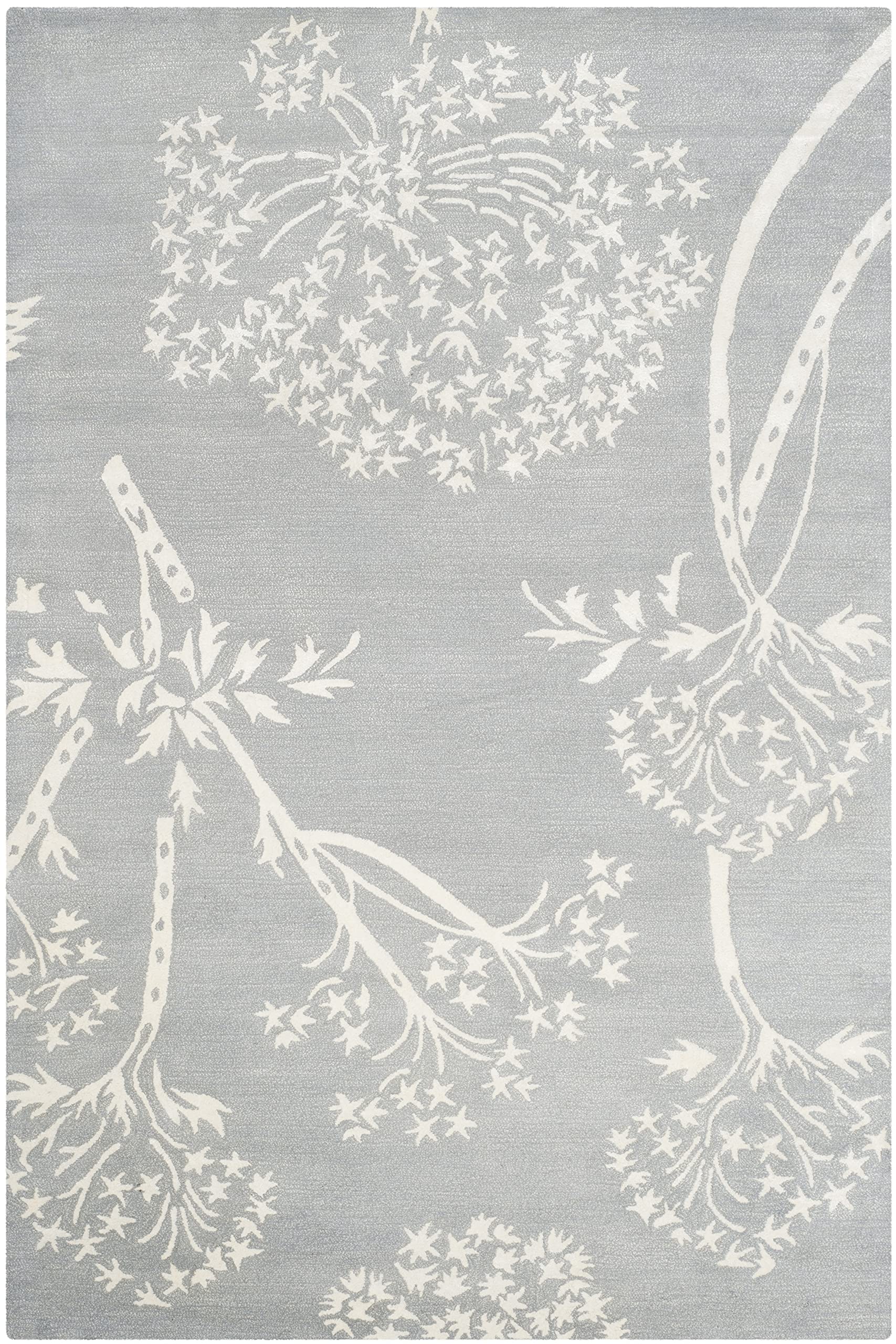 SAFAVIEH Bella Collection 6' x 9' Light Blue & Ivory Area Rug - Handmade Premium Wool & Viscose - Perfect for Living Room, Bedroom or Office Decor