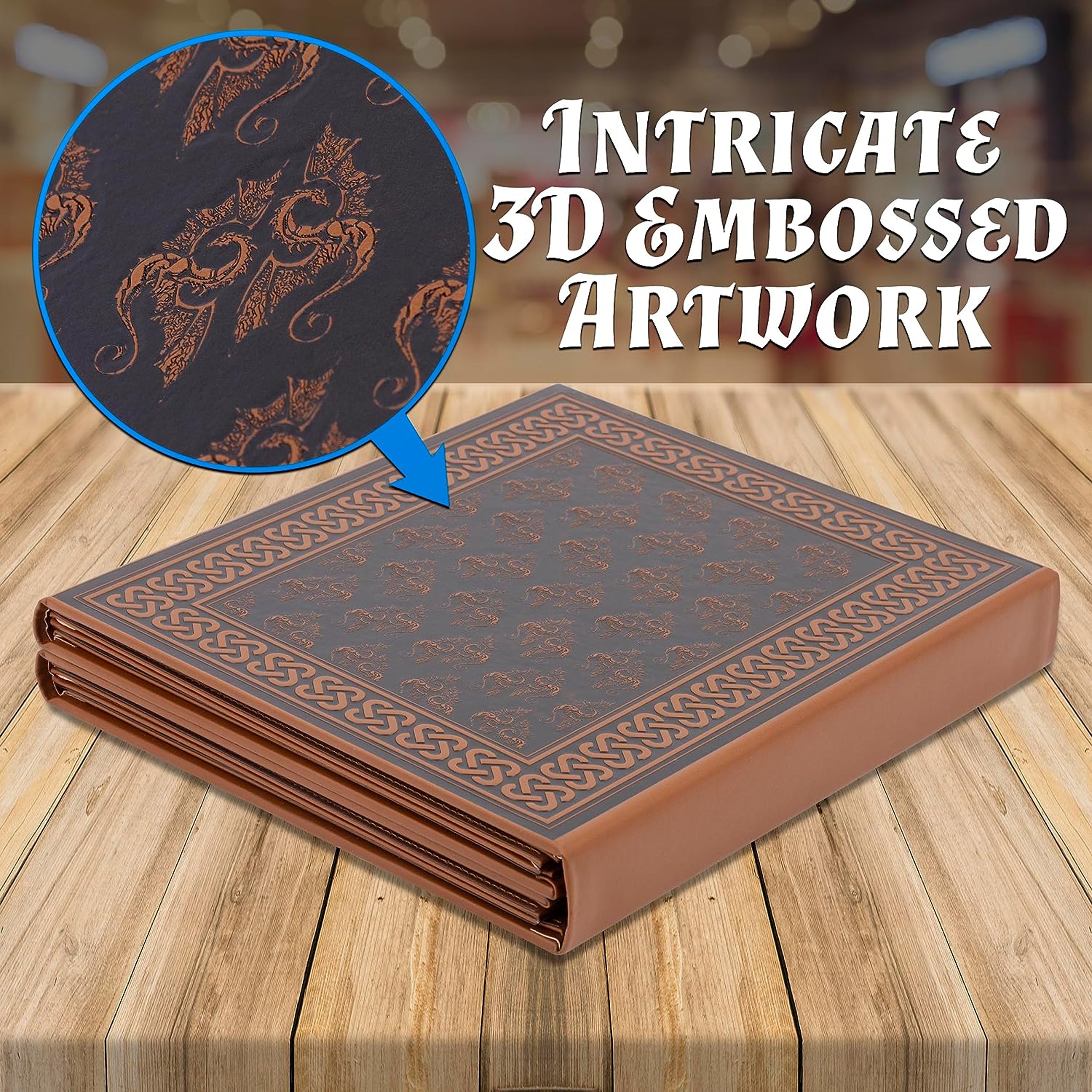 Premium 8-Panel DM Screen for Dungeon Masters | Durable Folding Game Master Screen for TTRPGs (D&D, Pathfinder) | Black/Brown/Green Options | Perfect for RPG Campaigns & Tabletop Gaming Sessions