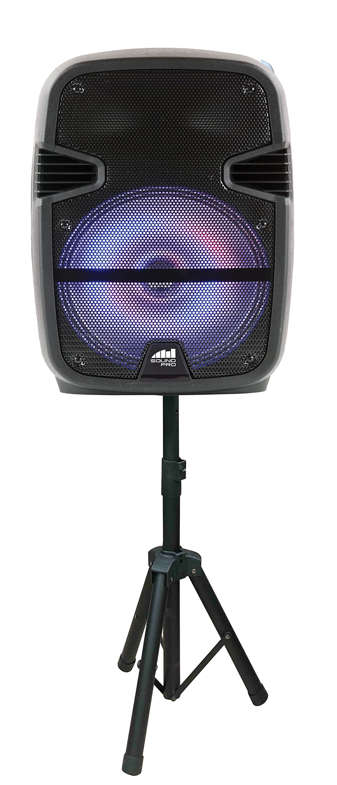 Naxa Electronics NDS-1218D 12-inch Dual Bluetooth True Wireless Sync Party Speakers with Disco Lights - Perfect for DJ Parties, Outdoor Events & Home Entertainment (Black)