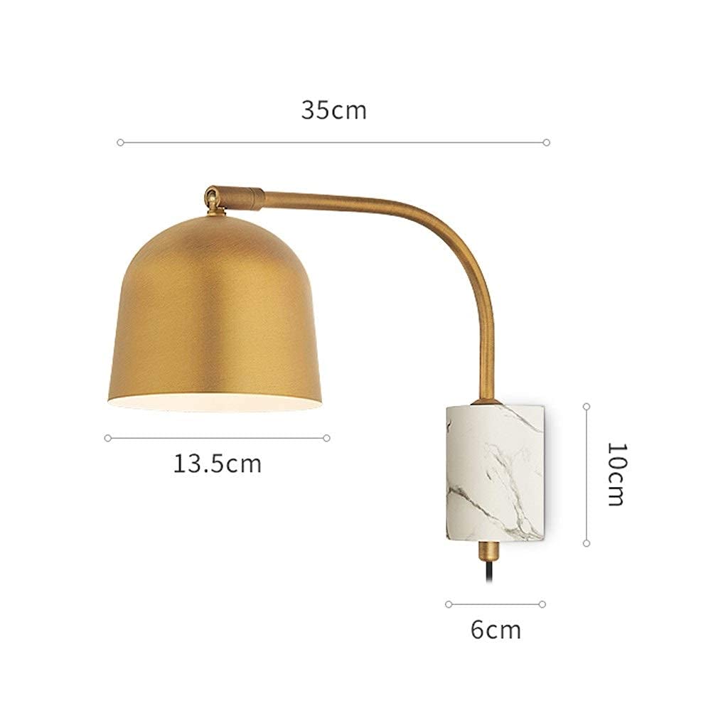 Nordic Brass Wall Sconce - Modern Bedroom Wall Lamp with Creative Design, White Balcony Lighting Fixture for Home Decor | Perfect for Bedrooms, Hallways & Cozy Spaces