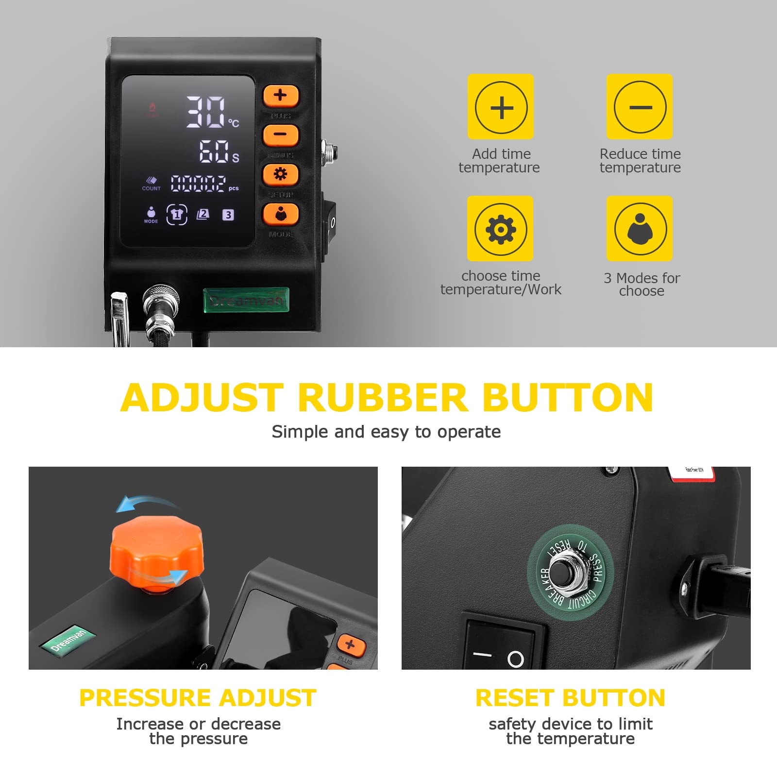 **DREAMVAN 8-in-1 Heat Press Machine, 12