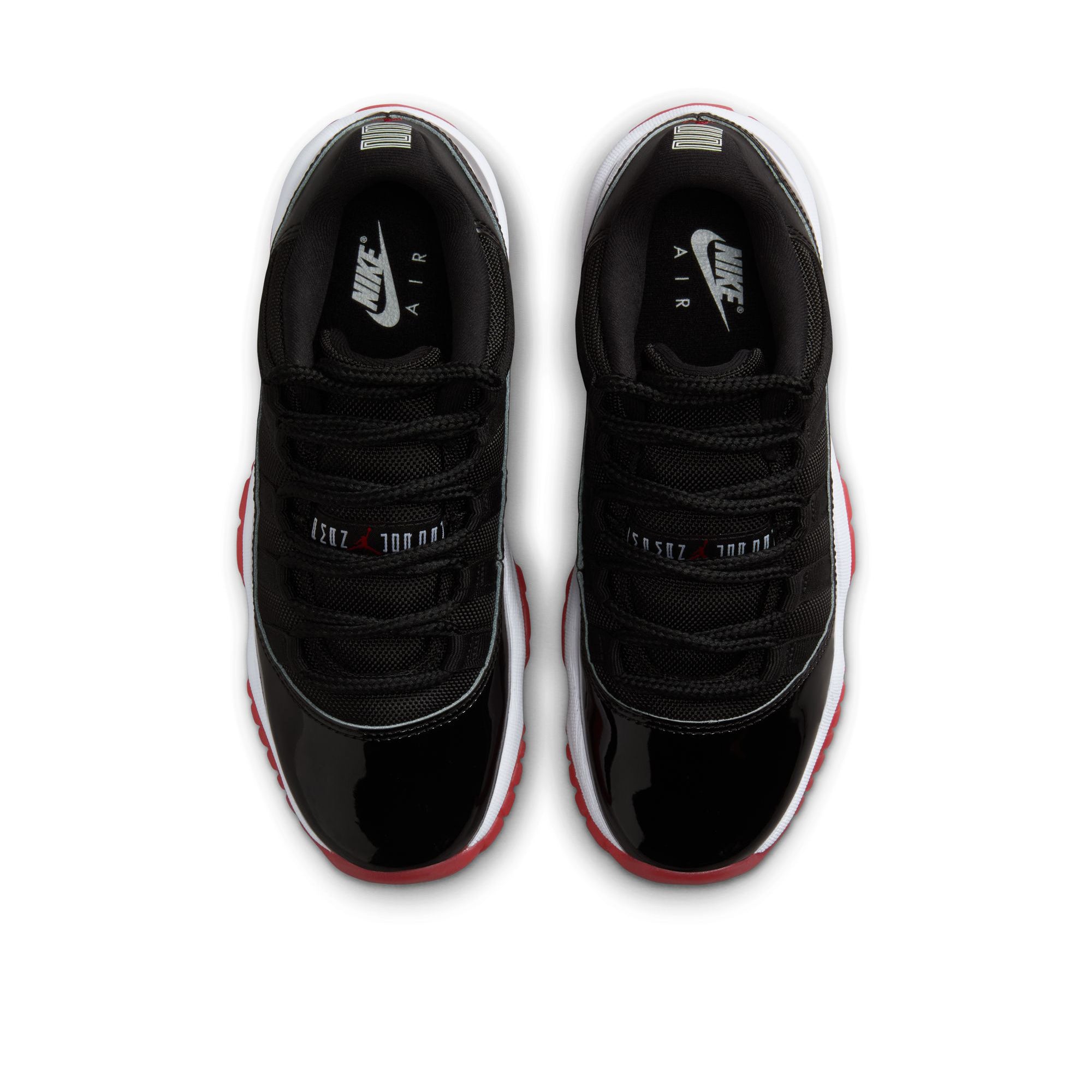 Air Jordan 11 Retro Low 'Bred' GS Sneakers - Black/Varsity Red Basketball Shoes for Kids - Perfect for School, Sports & Casual Wear