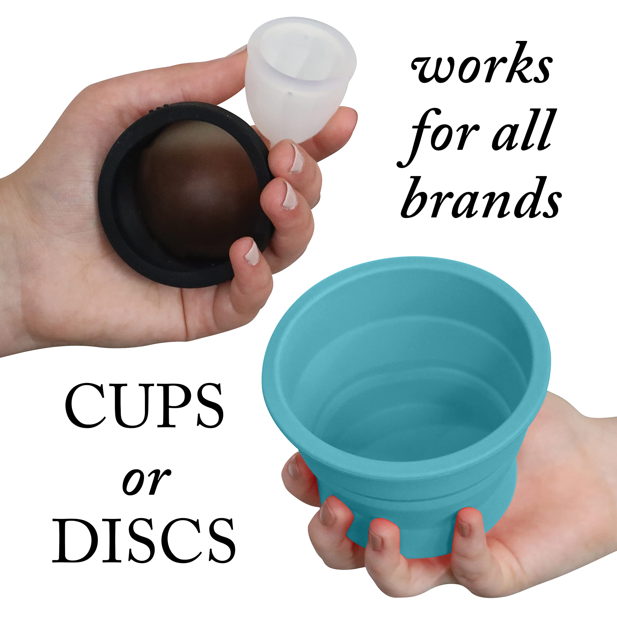 **Reusable Menstrual Cup Sterilizer & Cleaner - Travel-Friendly Sanitizing Case for Period Discs & Cups - Portable Wash & Storage Container - Perfect for Travel, Camping & Home Use (Blue)**