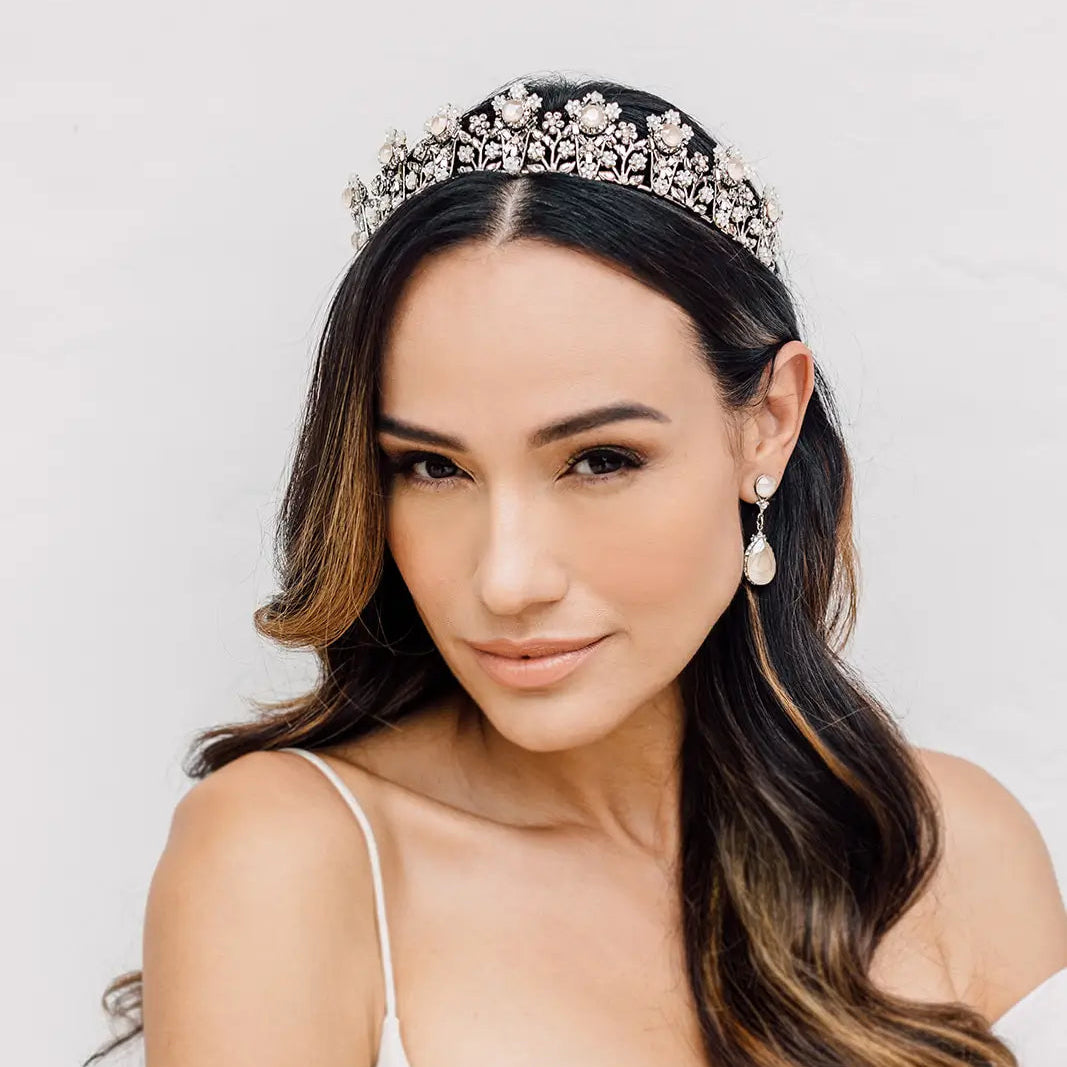 Catalina Crown - Elegant Floral Hair Accessory for Weddings, Parties & Special Events | Perfect for Brides, Bridesmaids & Prom