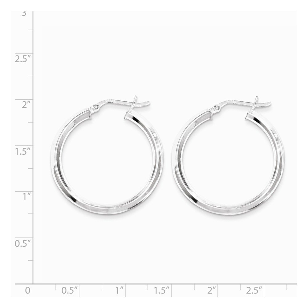 925 Sterling Silver 30mm Knife Edge Hoop Earrings for Women - Hypoallergenic Dangle Earrings for Daily Wear, Parties & Gifts | Trendy Fashion Jewelry Accessories