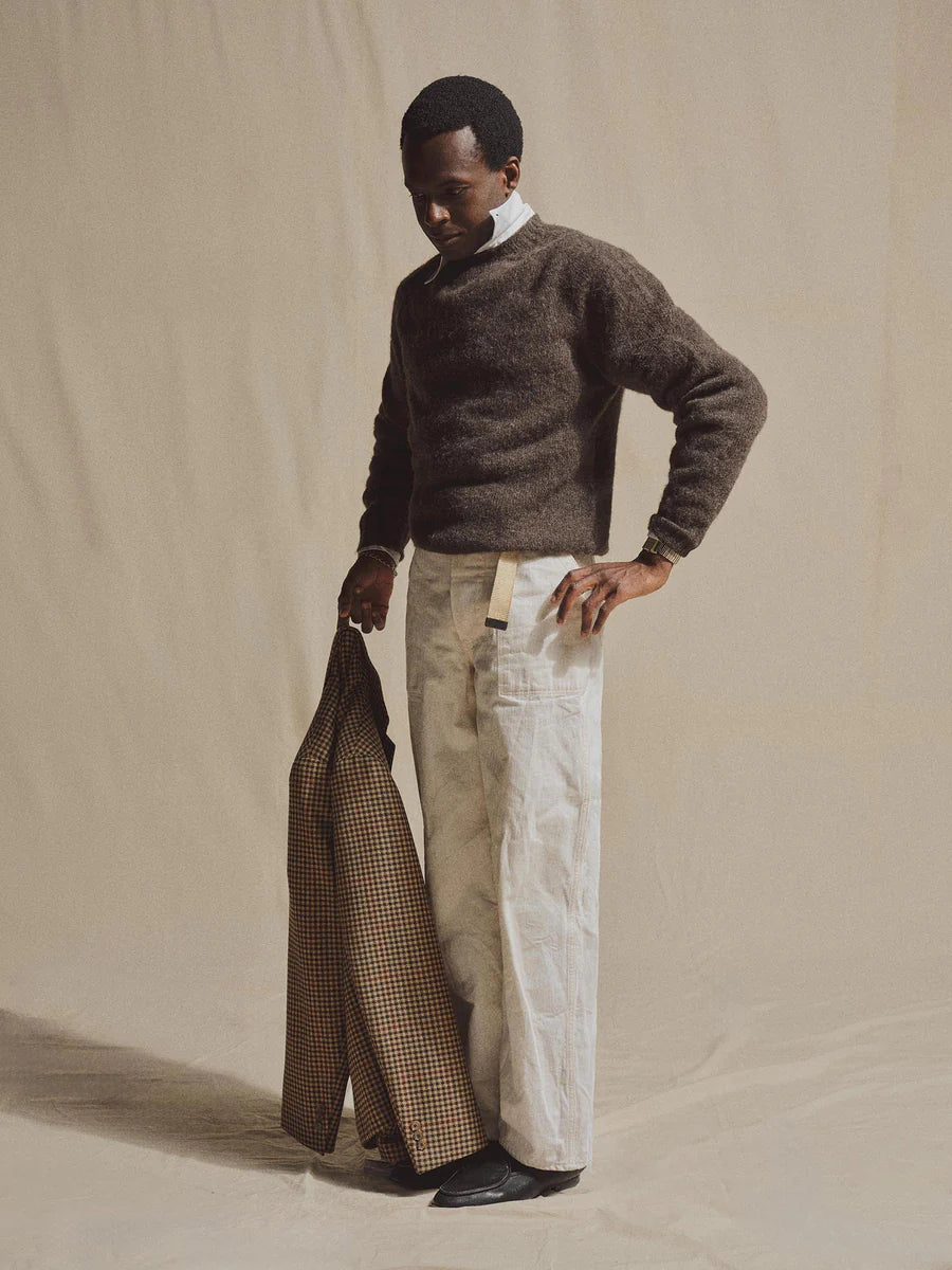 J.PRESS x Buck Mason Men's Shaggy Dog Wool Sweater - Classic Cable Knit Pullover for Winter & Fall Fashion | Perfect for Casual Outings, Office Wear & Holiday Gatherings