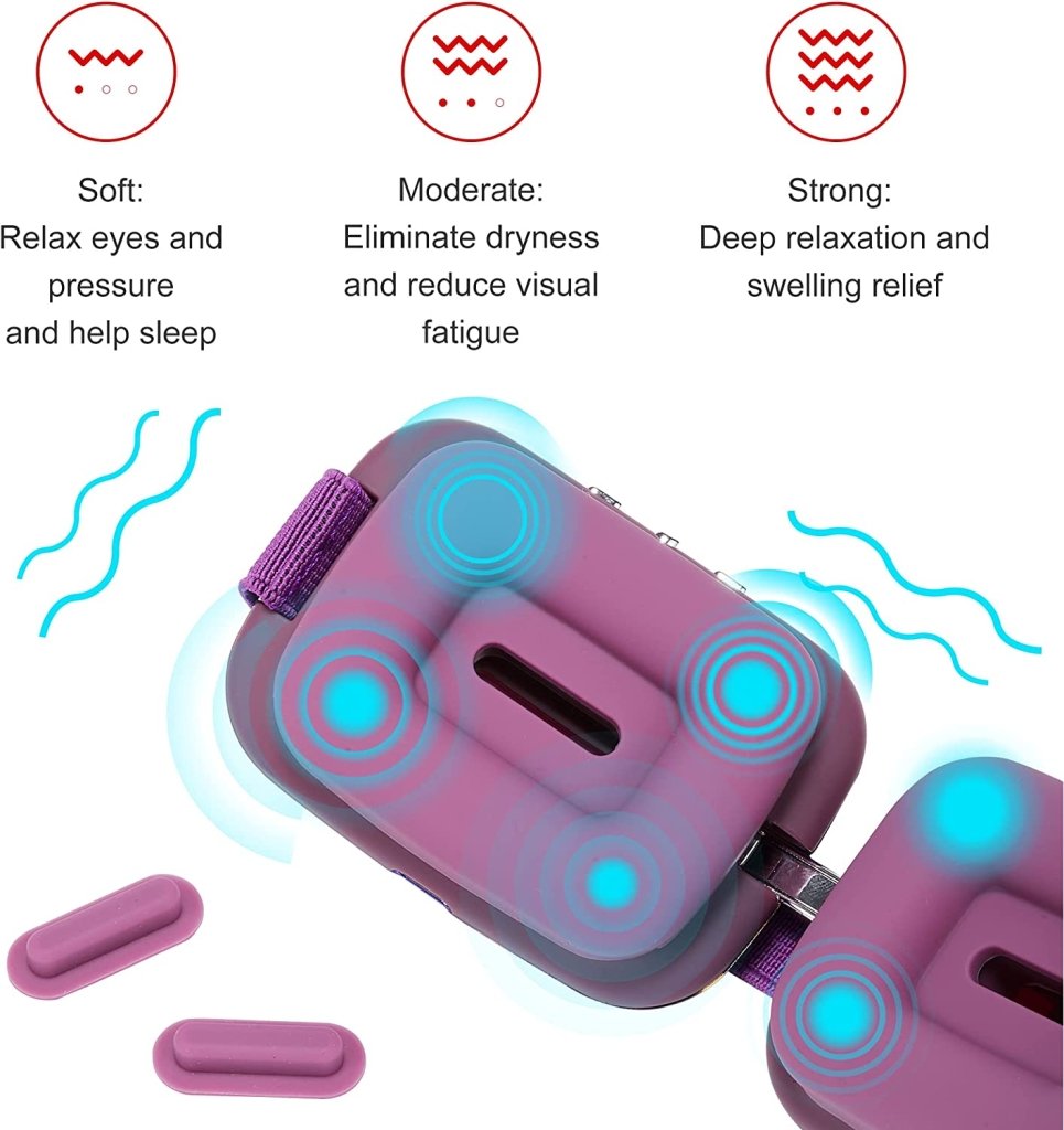 E10 Electric Smart Eye Massager with Heating System - Relieve Eye Strain & Stress - Perfect for Office, Travel & Home Use