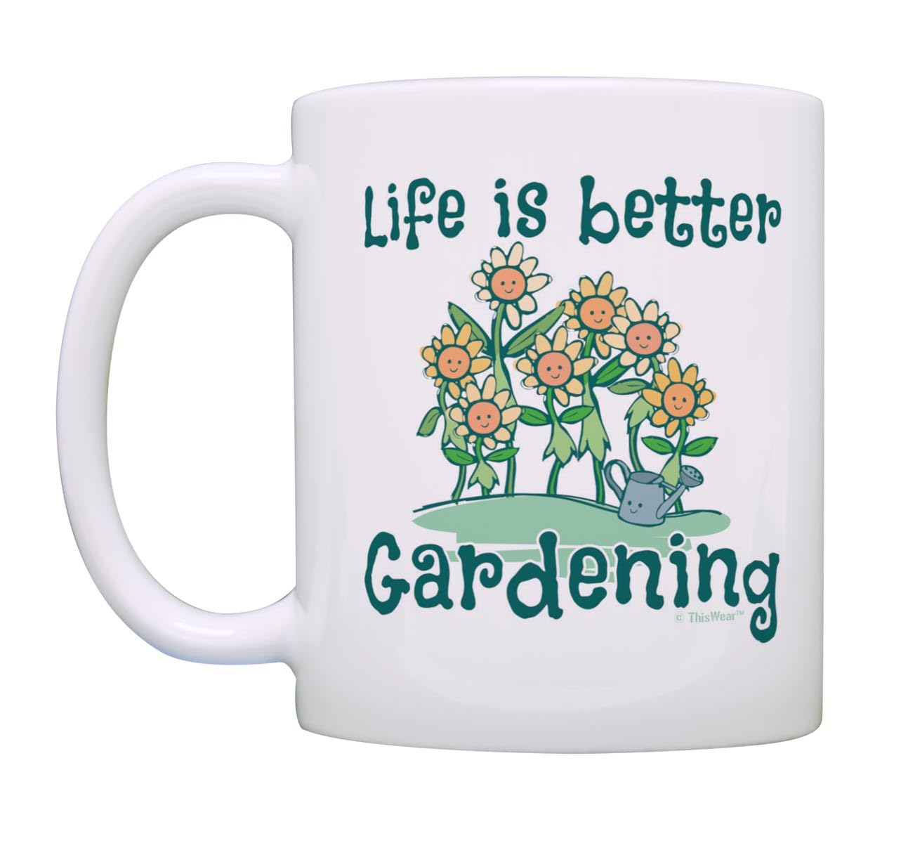 Funny Gardening Quote Mug - 11oz Ceramic Coffee Cup for Garden Lovers - Perfect Gift for Plant Enthusiasts