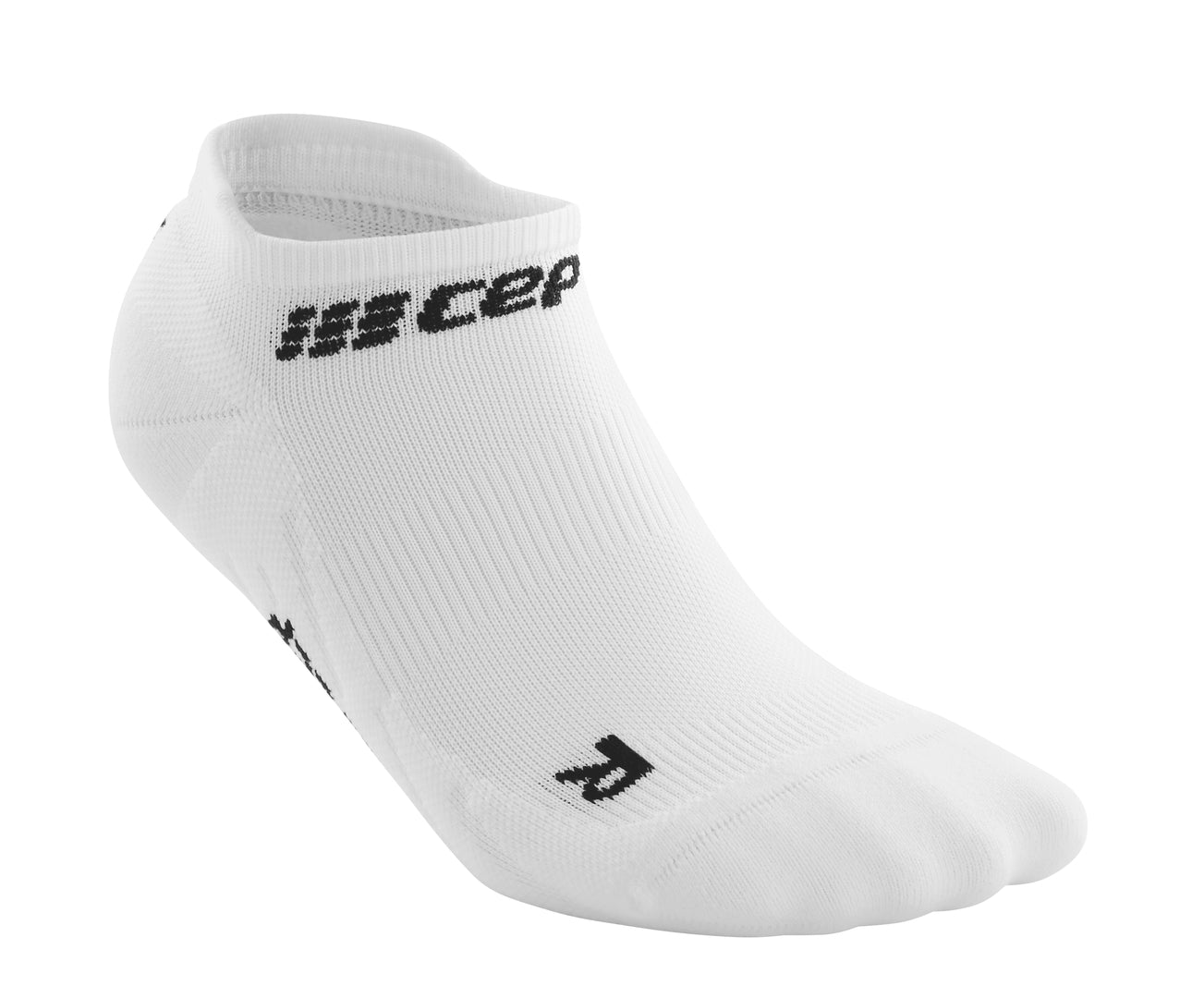 CEP Men's The Run Socks No Show V4 - White (WP360R) - Performance Running Socks for Athletes & Active Lifestyle