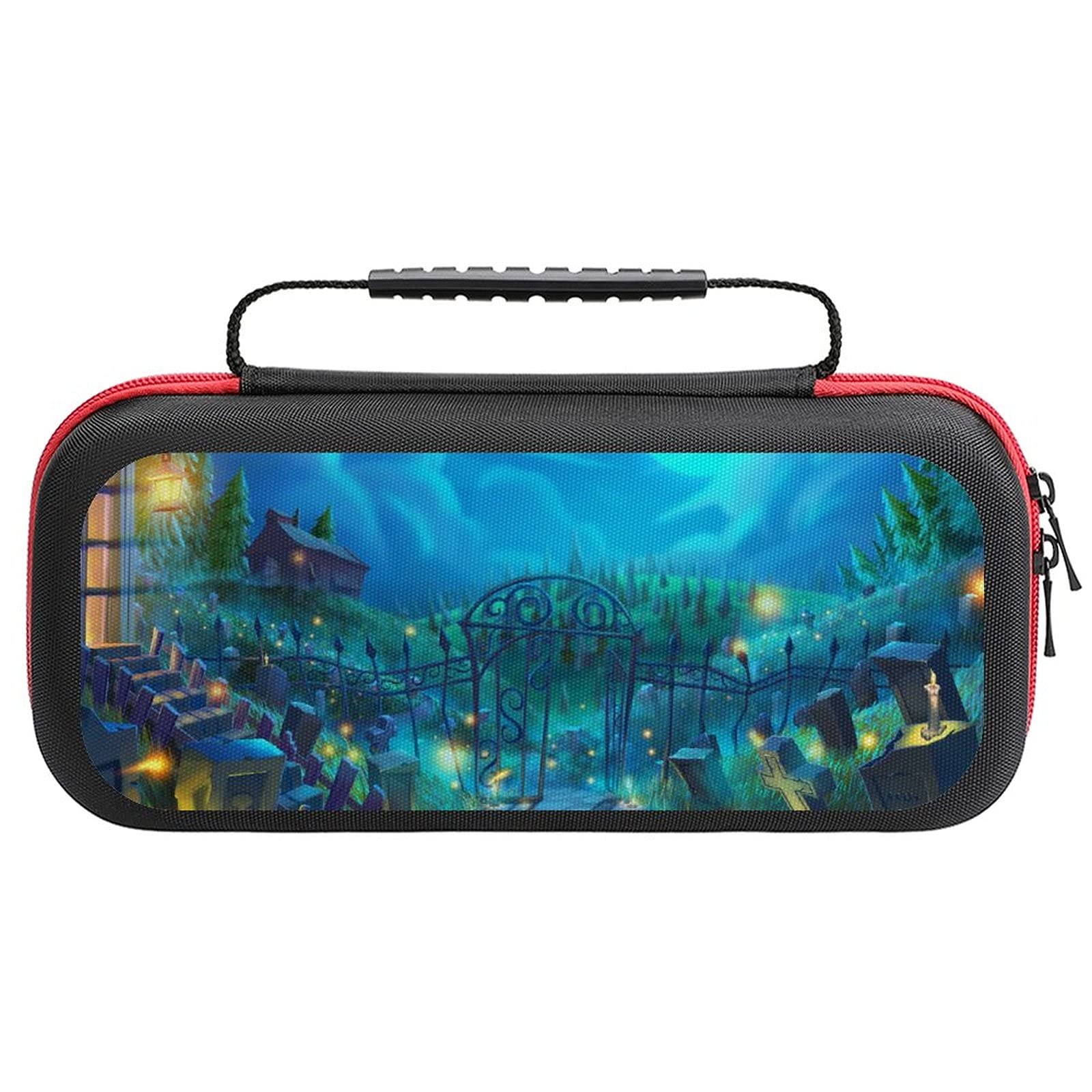 Premium Printed Carrying Case for Nintendo Switch Lite - Protective Travel Storage Bag with Accessory Pockets | Perfect for Gaming On-The-Go, Commuting & Travel Protection