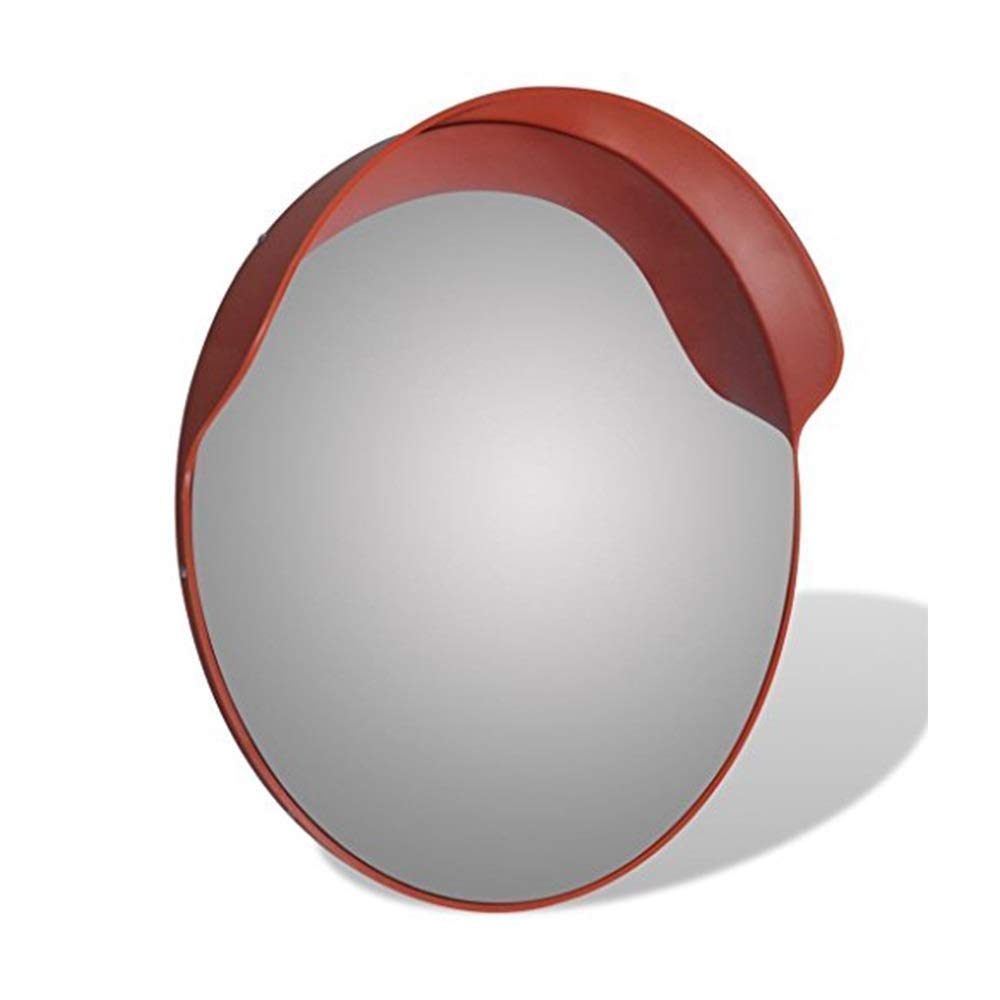 FXLYMR 45/60/80/100cm Acrylic Convex Mirror - Round Indoor/Outdoor Security Mirror for Garage Blind Spot, Traffic Safety & Wide-Angle Observation - Adjustable Signal Mirror for Driveways, Parking Lots & Warehouses (80cm Size)