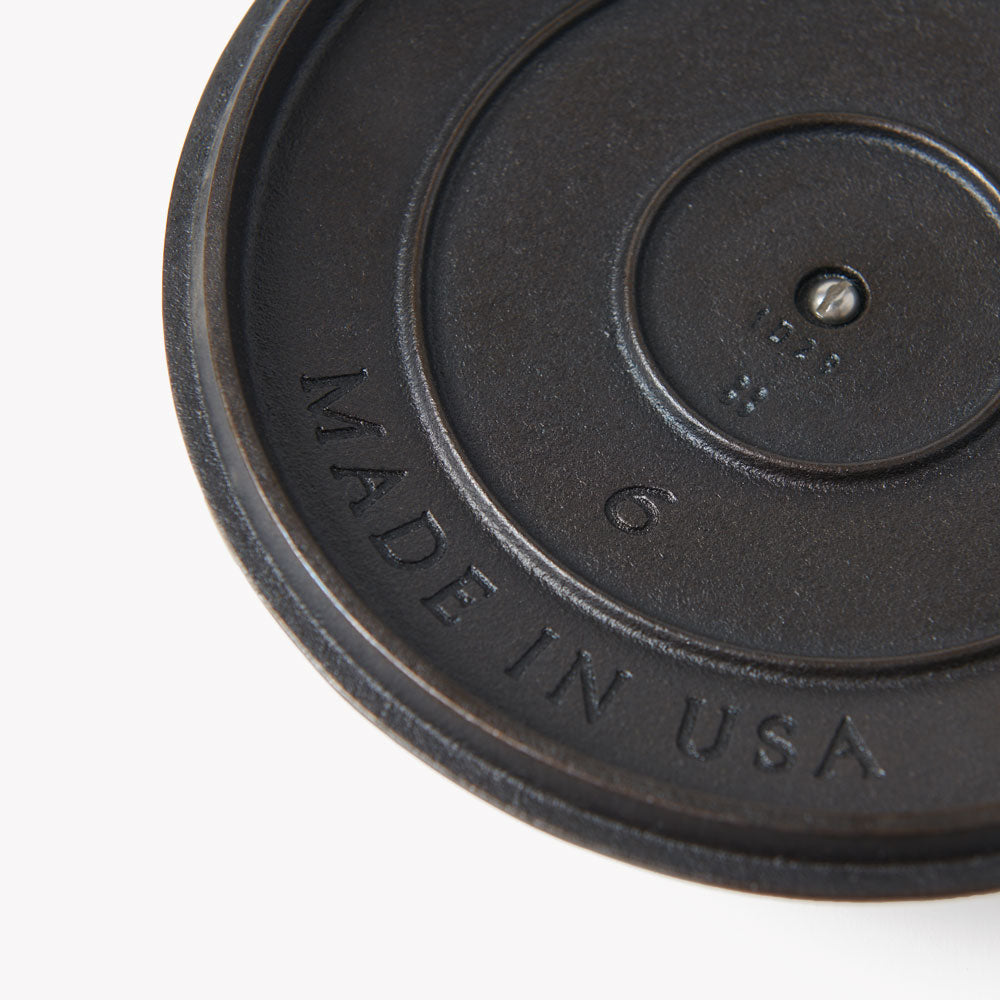 Premium No.6 Cast Iron Skillet Lid - Heavy Duty Cover for Dutch Ovens & Frying Pans - Perfect for Stovetop Cooking, Baking & Camping