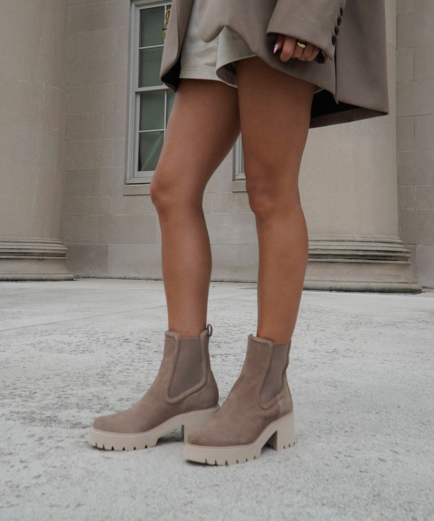 HAWK H2O Waterproof Booties - Mushroom Suede Slip-Resistant Shoes for Women | Perfect for Beach, Pool, Boating & Water Sports