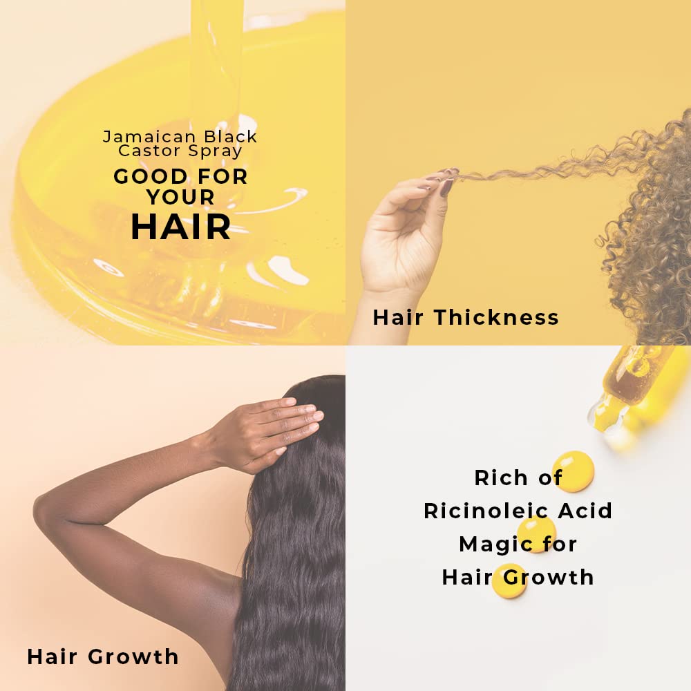 **Peppermint & Jamaican Black Castor Oil Hair Growth Spray – 4oz (118ml) | Detangling Leave-In Conditioner for Scalp Treatment | Promotes Thicker, Stronger Hair | Natural Hair Care by Well’s Oil | Perfect for Daily Hydration & Styling**