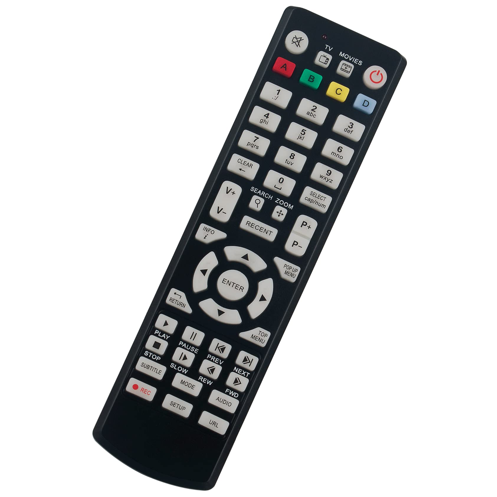 Universal Replacement Remote Control Compatible with Kartina TV Models - Micro HD, Relax, Like, Dune HD 53D Lite, TV-101, TV-102, TV-301, TV-303, Smart, Base, Duo, Max, Solo Lite Box - Perfect for Home Entertainment Systems & Streaming Devices