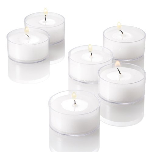 Richland® 500 White Unscented Clear Cup Tealight Candles - Bulk Pack for Weddings, Parties, Home Decor & Relaxation