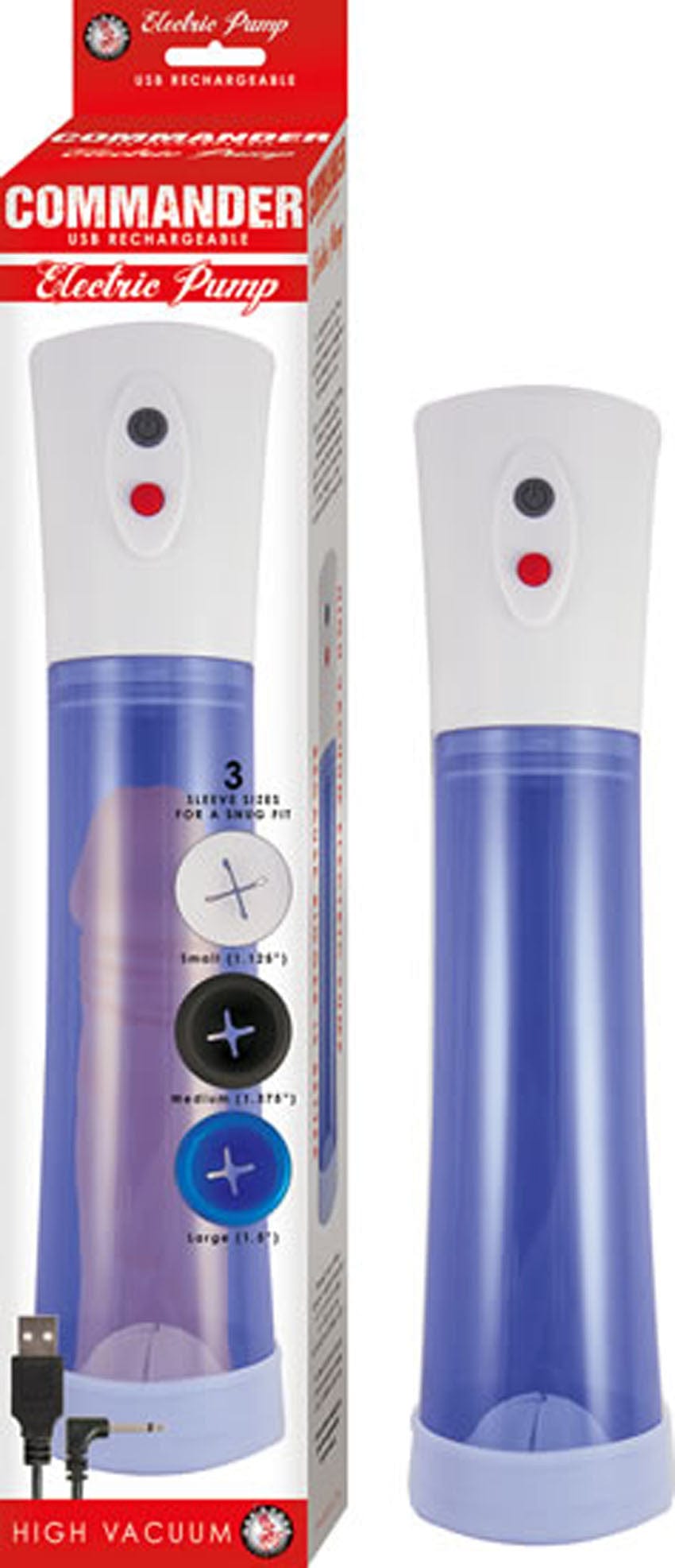 High-Powered Electric Vacuum Pump for Enlargement - Blue Commander Pump | Perfect for Medical, Cosmetic & Spa Treatments