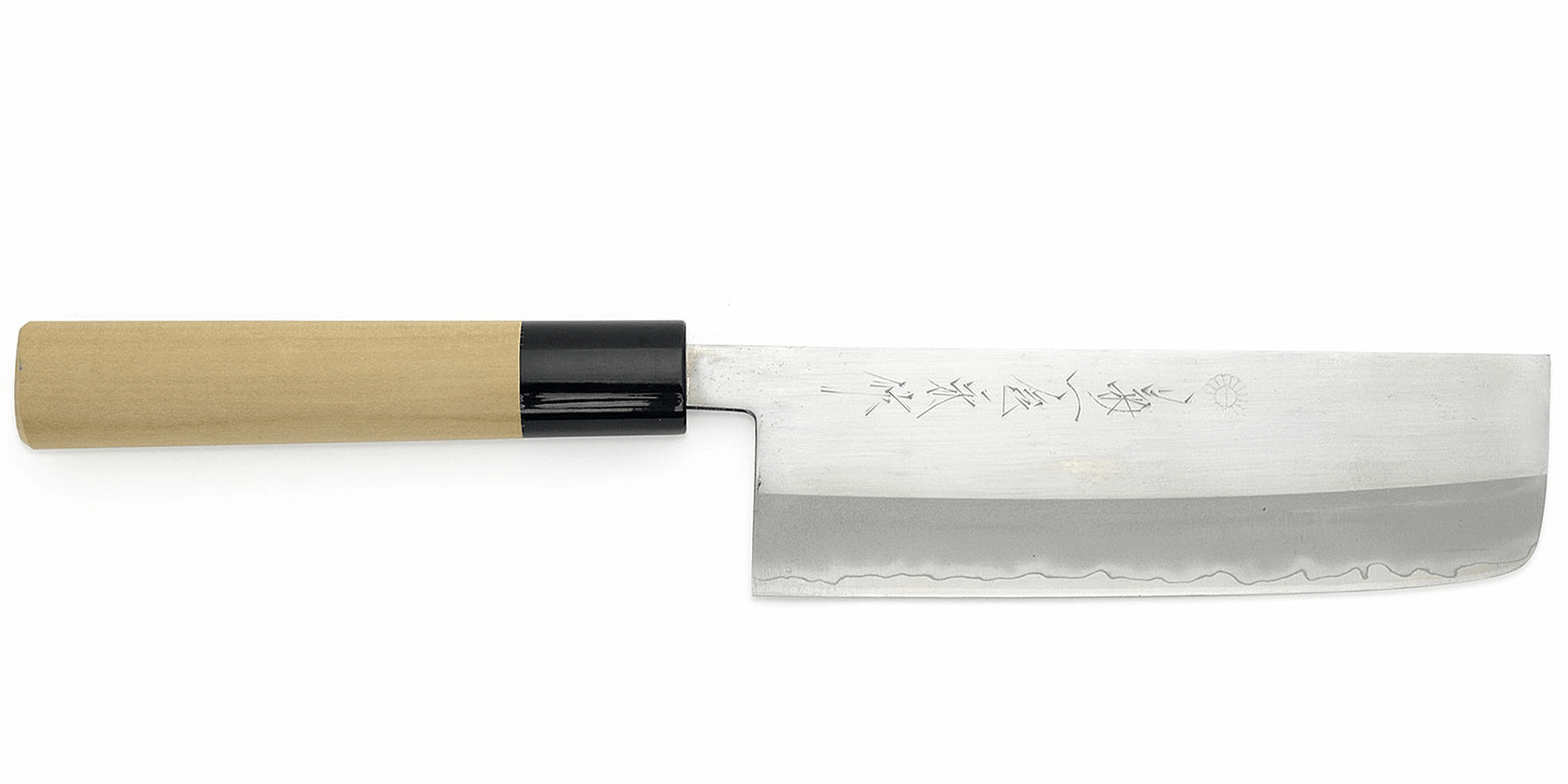 Premium Kikuichi WH Series Elite Warikomi Gold Ho Wood Nakiri Knife - 17cm Traditional Japanese Vegetable Knife for Professional Chefs & Home Cooking