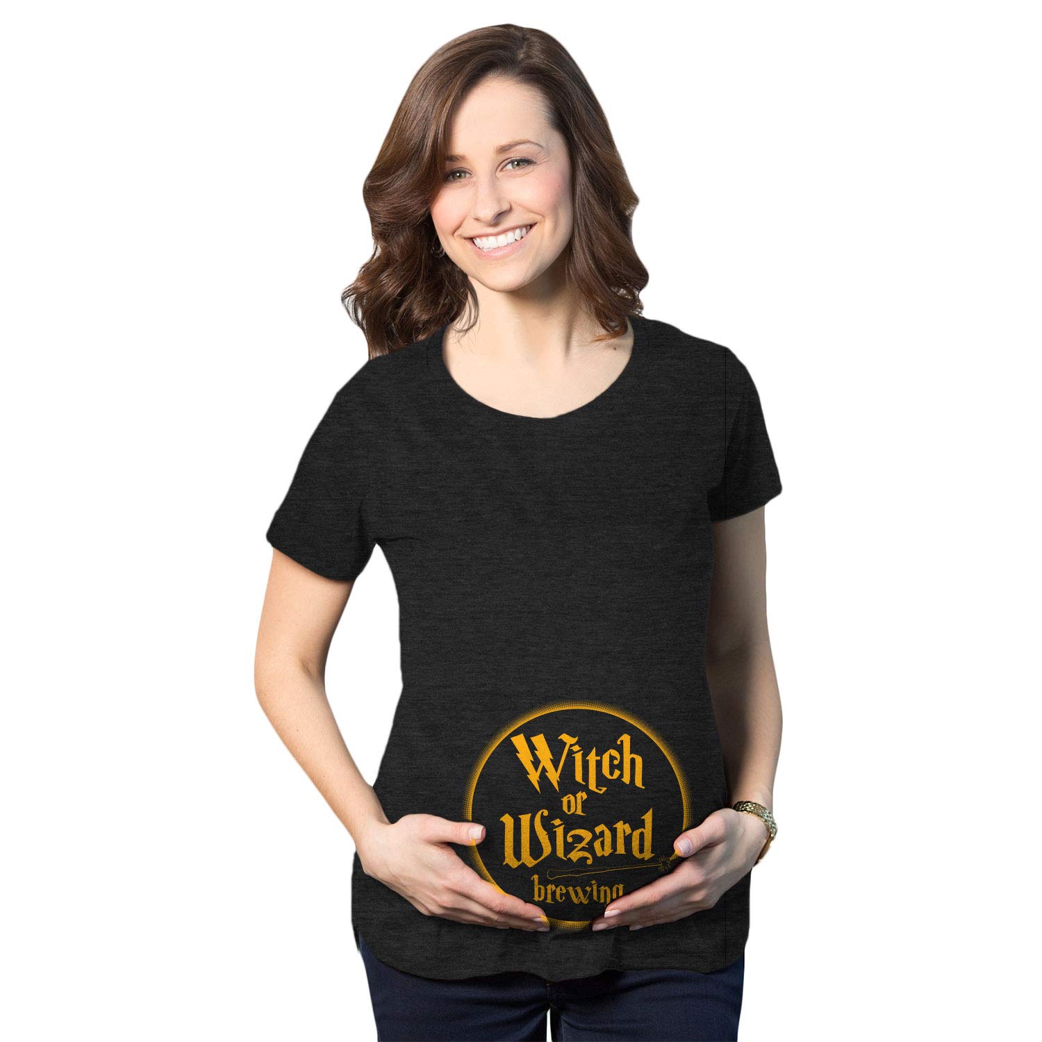 Funny Maternity Halloween T-Shirt - Witch & Wizard Brewing Pregnancy Tee for Expecting Moms | Perfect for Halloween Parties, Baby Showers & Pregnancy Announcements