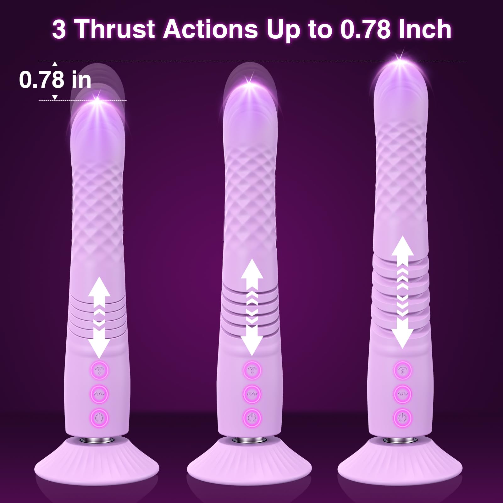 Realistic 9 Inch Thrusting Dildo Vibrator Sex Machine with 3 Thrusts & 9 Vibration Modes - Soft Silicone Suction Cup Adult Toy for Women & Men - Perfect for Couples Play, Solo Pleasure & BDSM Exploration