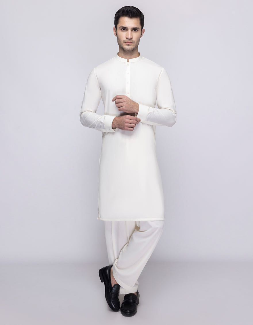 Blended Off White Unstitched Suit by J. Junaid Jamshed - Premium Formal Wear for Weddings & Special Occasions