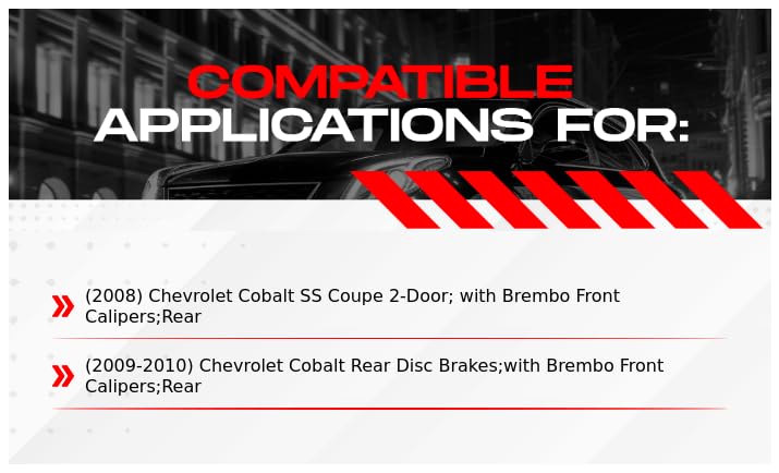 R1 Concepts Rear Brake Pads and Rotors Kit - Semi Metallic Brake Set for 2008-2010 Chevrolet Cobalt | High-Performance Braking | Perfect for City Driving & Daily Commutes
