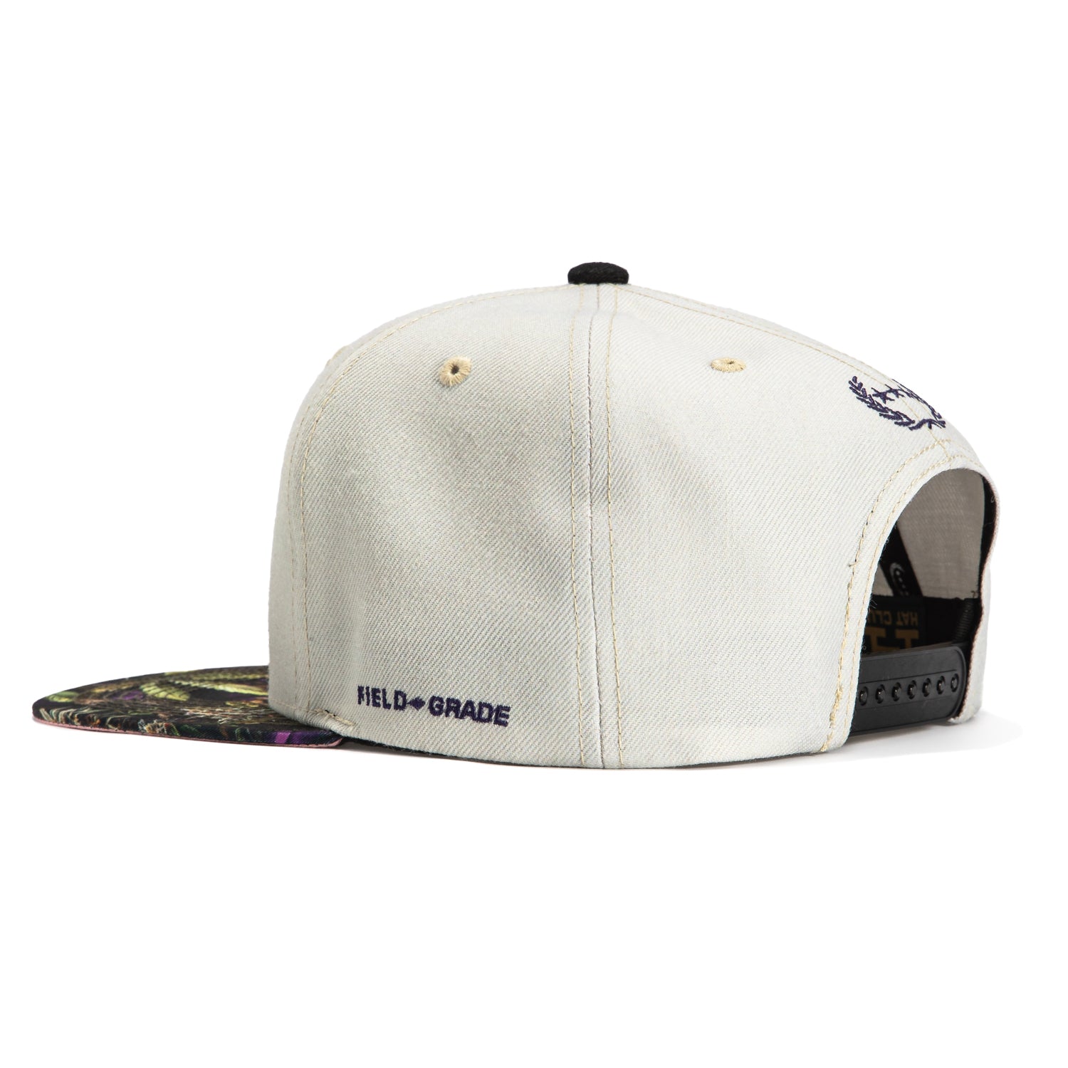 Field Grade PBJ Anthropomorphic Mask Hat with Club Logo Patch - Adjustable Snapback Cap in White & Realtree Camo | Outdoor Activities, Streetwear Fashion, Hunting Gear