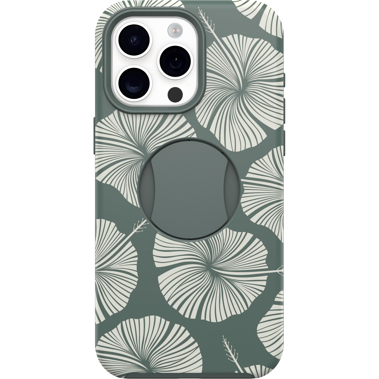 OtterBox iPhone 15 Pro MAX Case - OtterGrip Symmetry Series with Built-in Grip | MagSafe Compatible | Raised Edges for Camera & Screen Protection | Island Getaway Green | Perfect for Outdoor Adventures & Daily Use